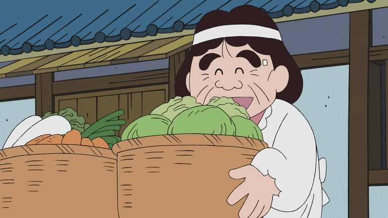 忍たま乱太郎【セル画】食堂のおばちゃん・1枚背景画下書き1枚 忍たま乱太郎【セル画】食堂のおばちゃん・1枚背景画下書き1枚