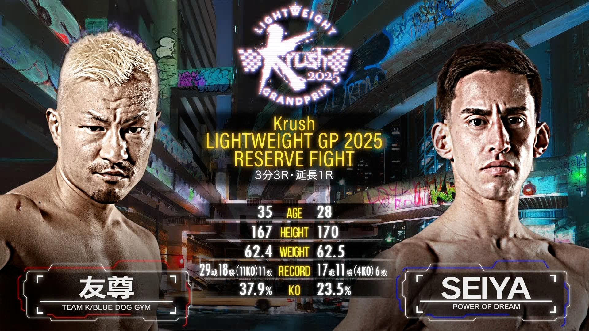 Krush 2025 - 2.24 - 第1試合 Krushライト級GPリザーブファイト 友尊