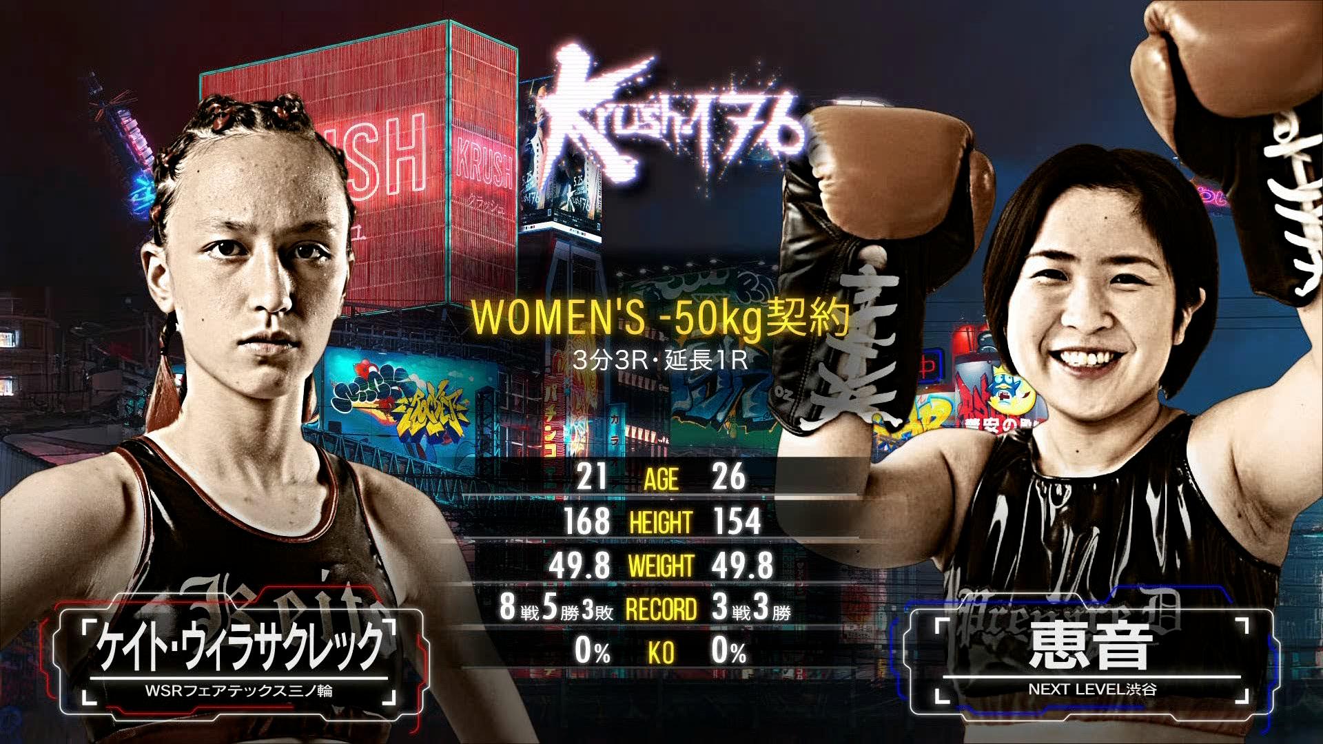 Krush 2025 - 5.25 - 第1試合/女子-50kg契約 ケイト・ウィラサク