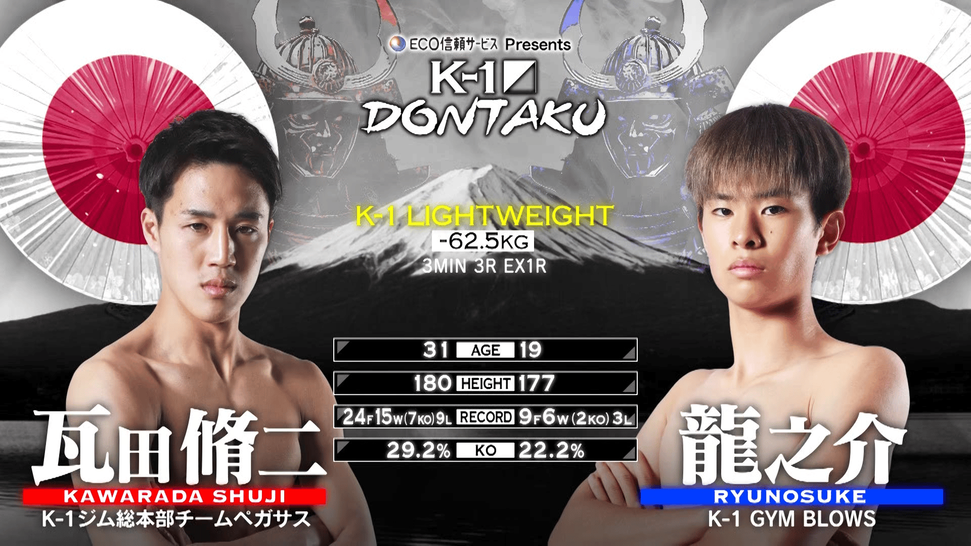 K-1 2025 - 7.13 - 第4試合 ライト級 瓦田 脩二 vs 龍之介 (格闘