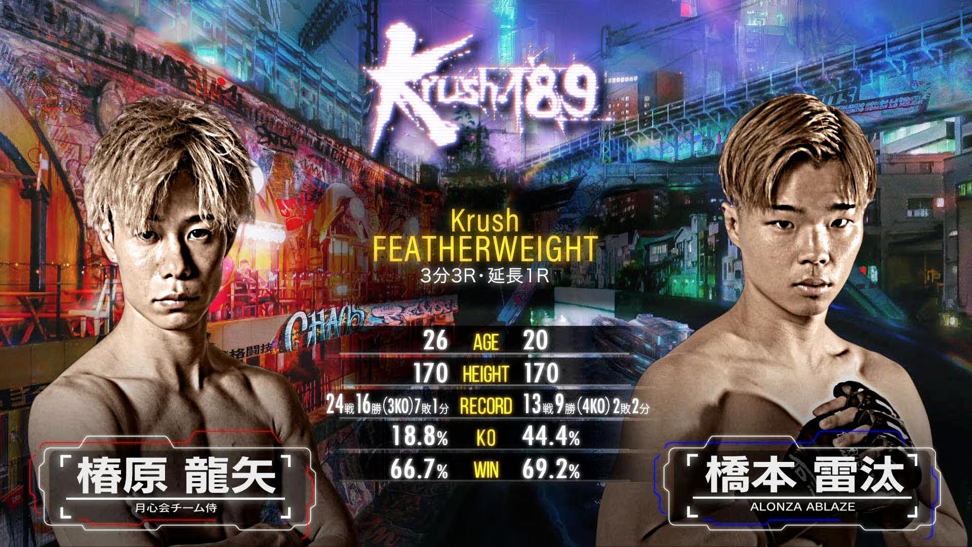 Krush 2026 - 5.2 - 第5試合Krushフェザー級 椿原 龍矢 vs 橋本 雷汰