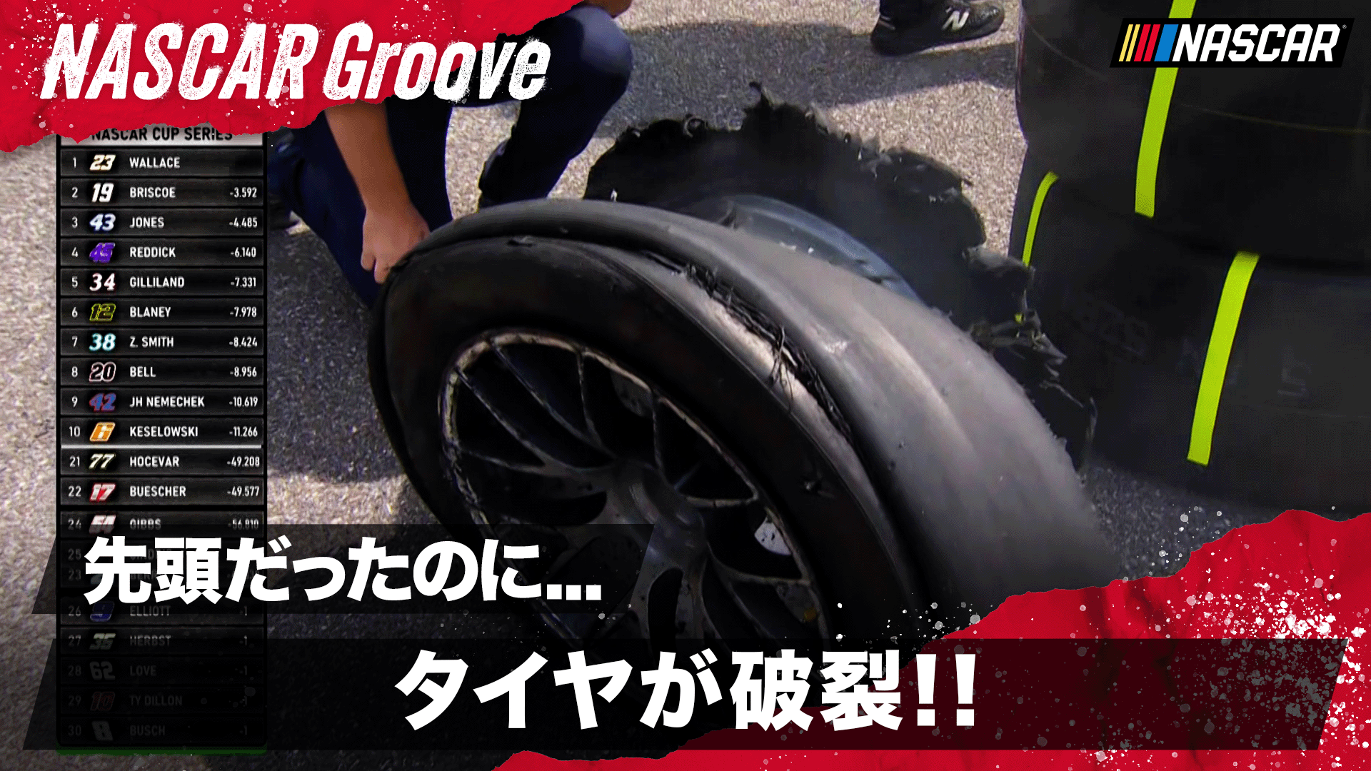 第22戦】こんなタイヤ見たことない!ハードな消耗戦でタイヤが破裂