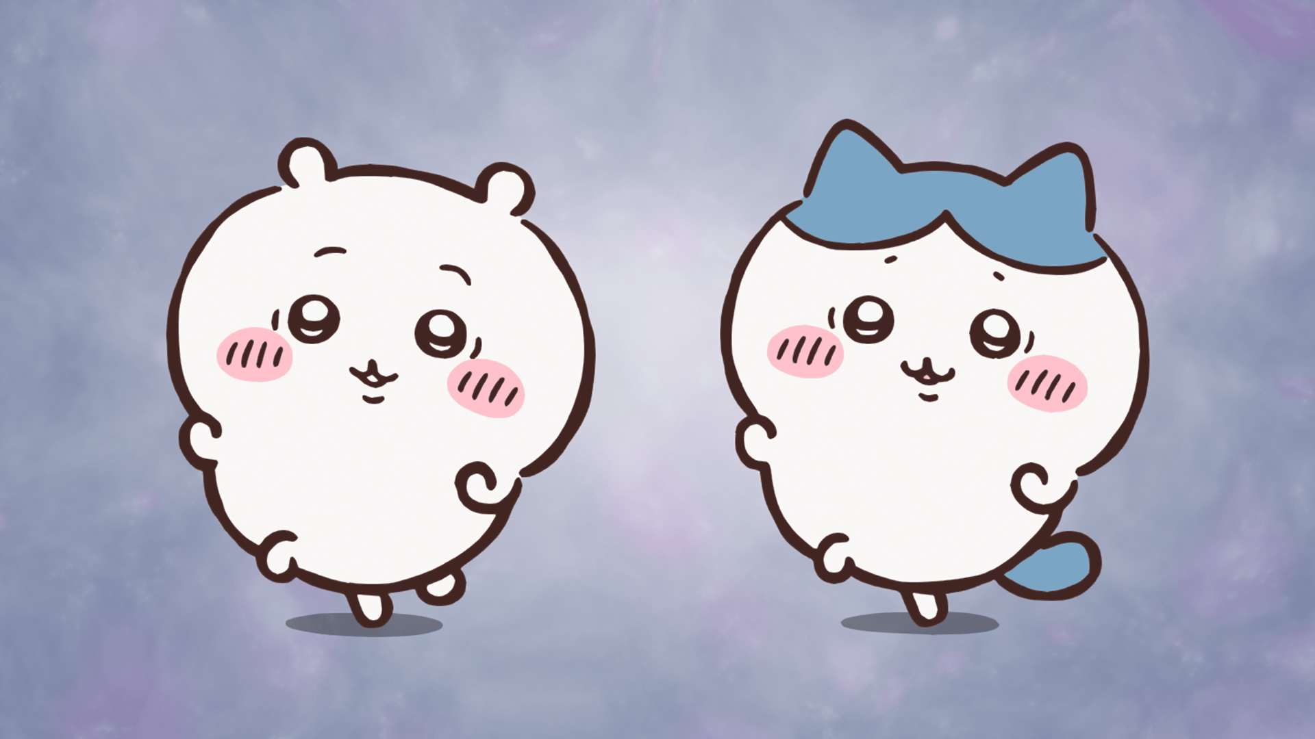 うさぎ　ハチワレ　走ろ ちいかわ＆ハチワレ＆うさぎ(走り)】ちいかわ パズルガム : トレカ