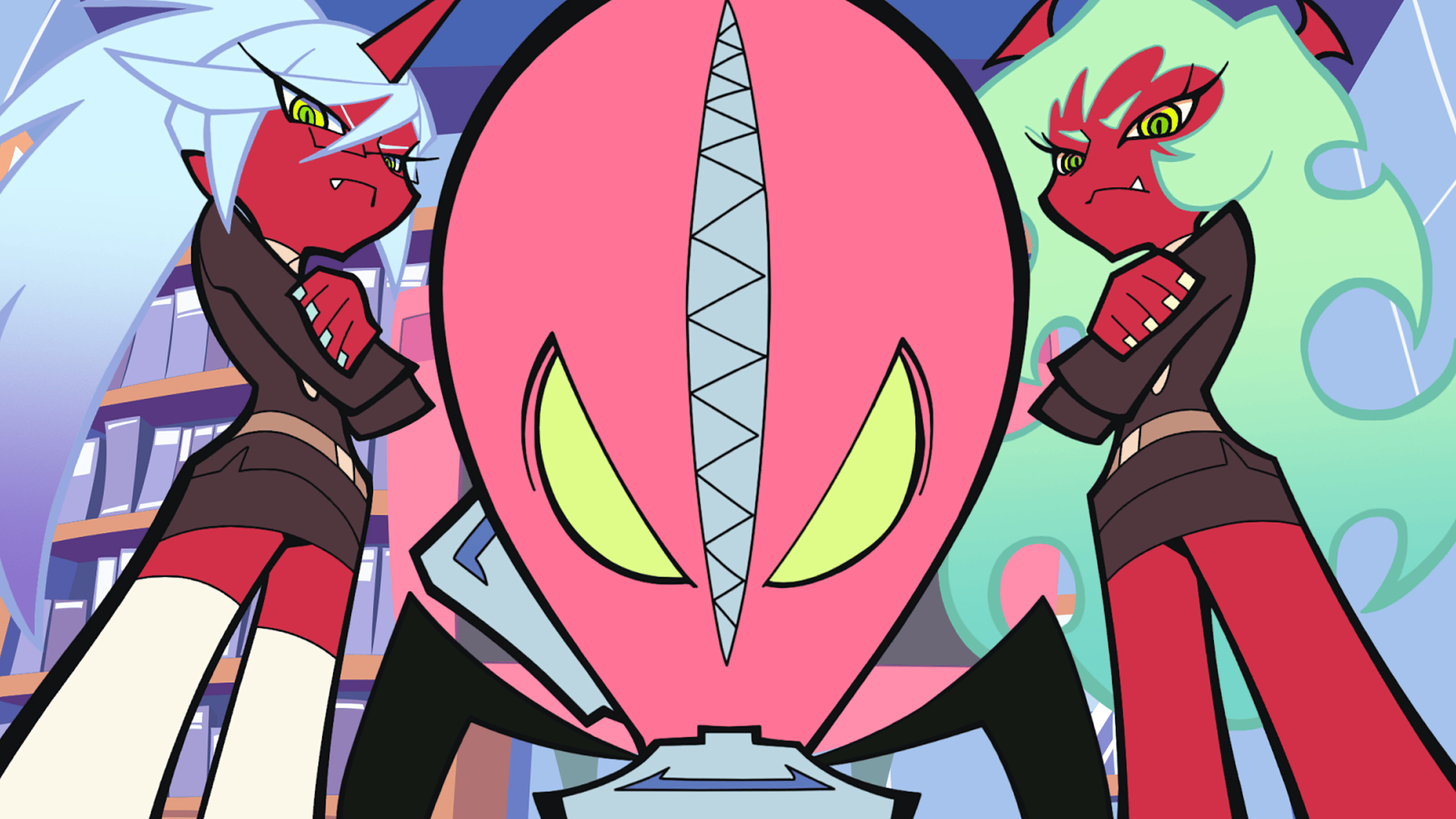 パンスト アナーキー姉妹 缶バッジ デレver. パンティ＆ストッキングwithガーターベルト デイモン姉妹 缶