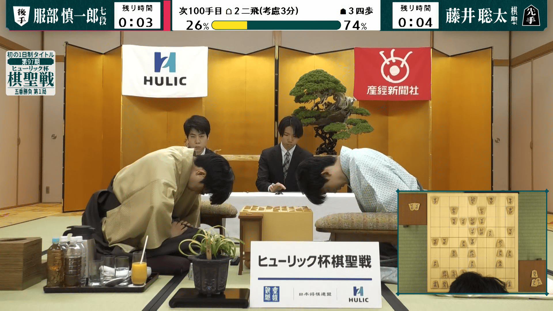 ヒューリック杯棋聖戦 - 第97期 - 【終局の瞬間】ヒューリック杯第97期