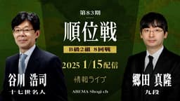 第83期 順位戦 B級1組 13回戦 羽生善治九段 対 大橋貴洸七段 第83期 順位戦 B級1組 13回戦 羽生善治九段 対 大橋貴洸七段