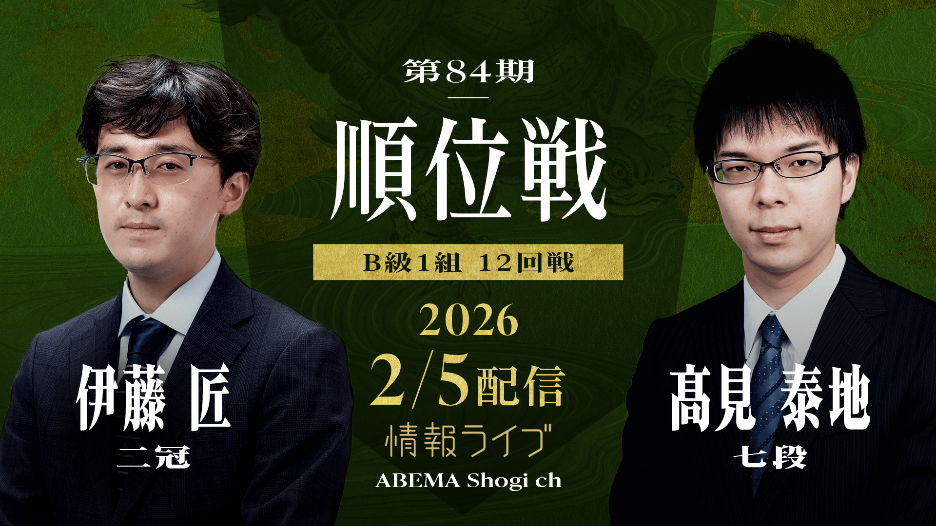 名人戦(順位戦) - 第84期 - 【情報LIVE】第84期順位戦 B級1組 12回戦