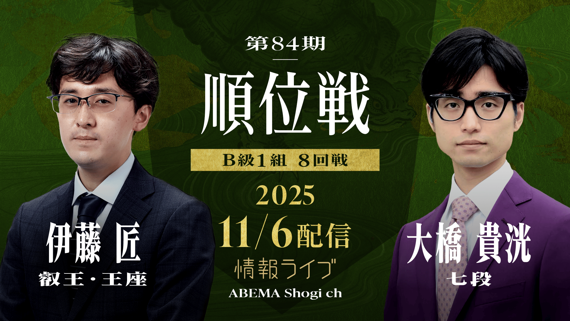 名人戦(順位戦) - 第84期 - 【情報LIVE】第84期 順位戦 A級 7回戦 佐藤
