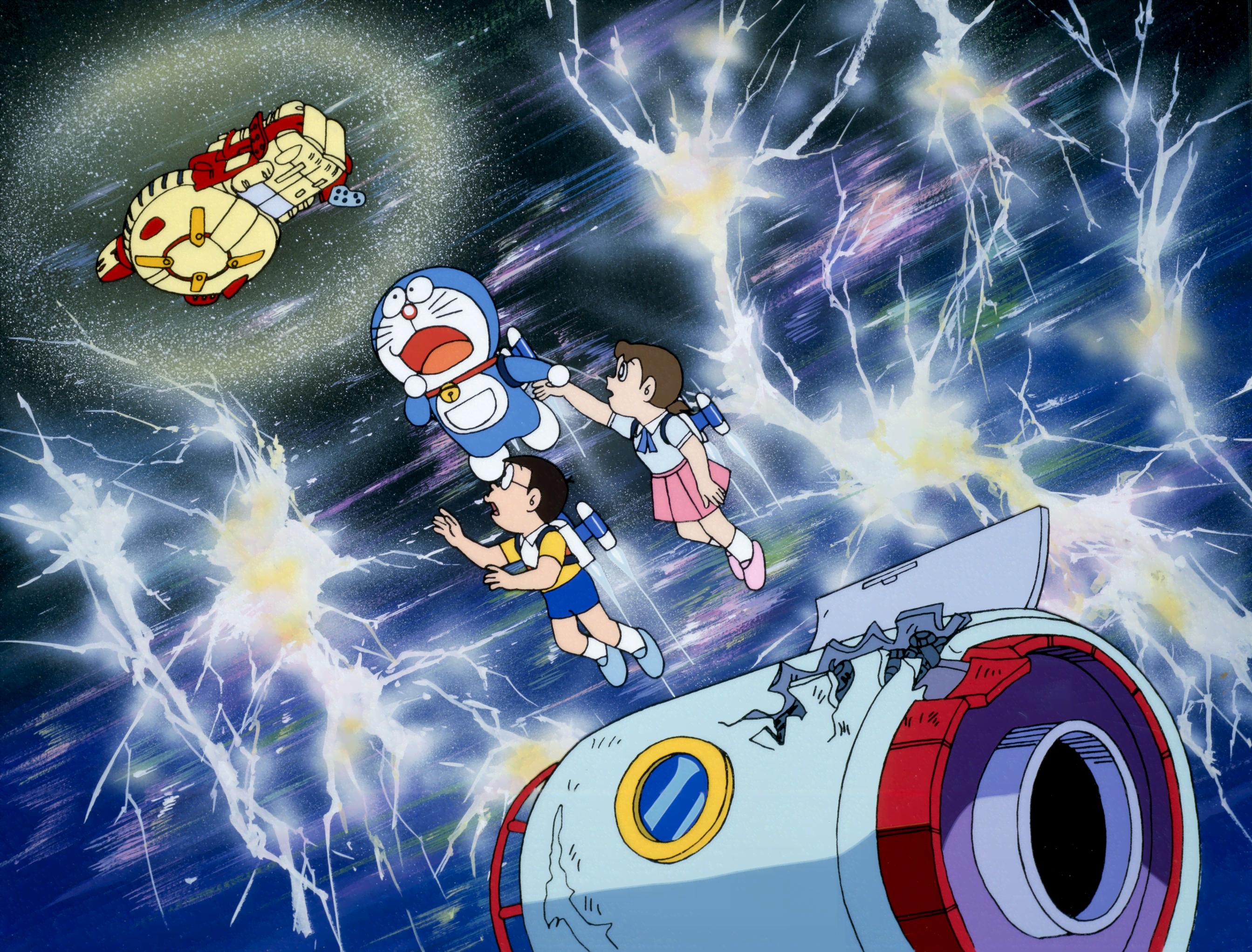 ドラえもん セル画 背景付き 「宇宙漂流記」