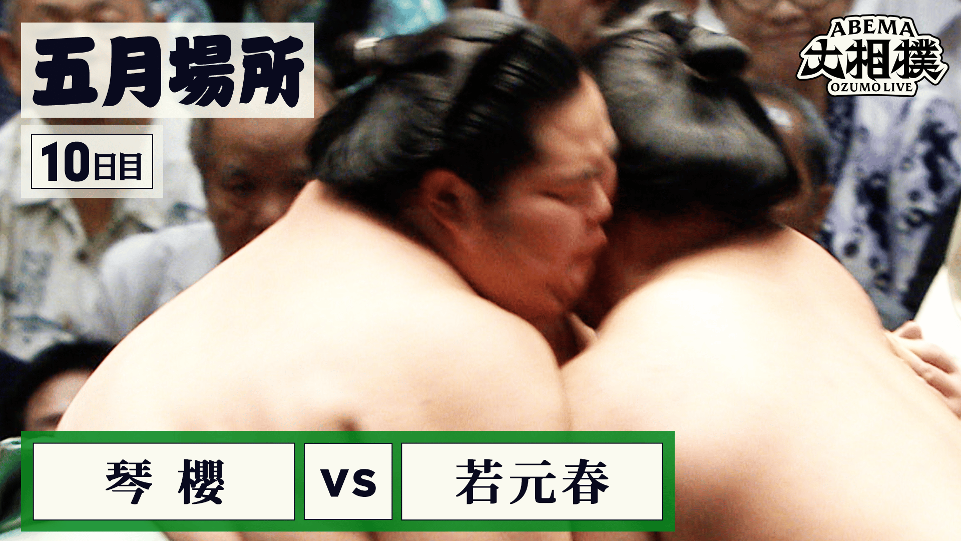 琴櫻(大関) vs 若元春(前頭5)|5月場所 10日目 5.19 - ABEMA大相撲2026