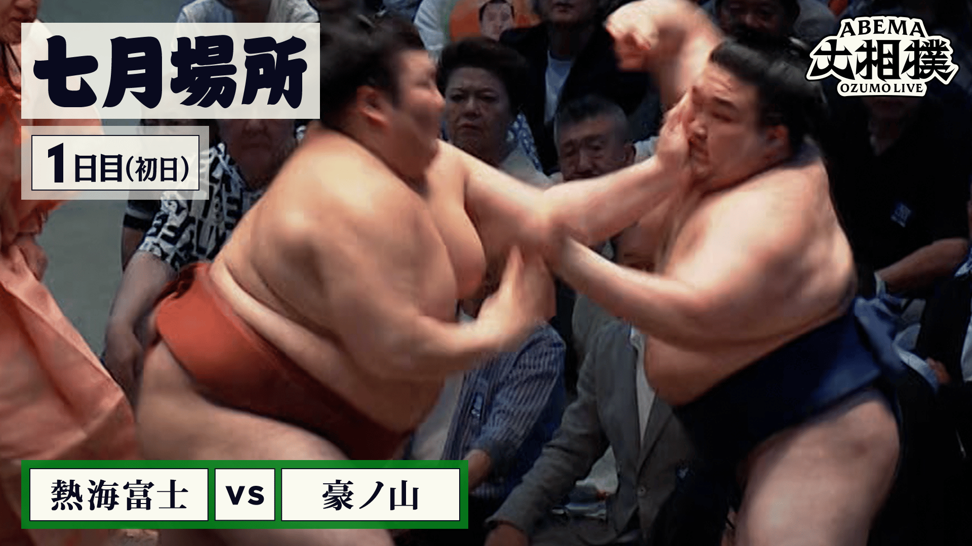 アクション解説!! 熱海富士(関脇)vs豪ノ山(前頭2)|7月場所 初日(1日目