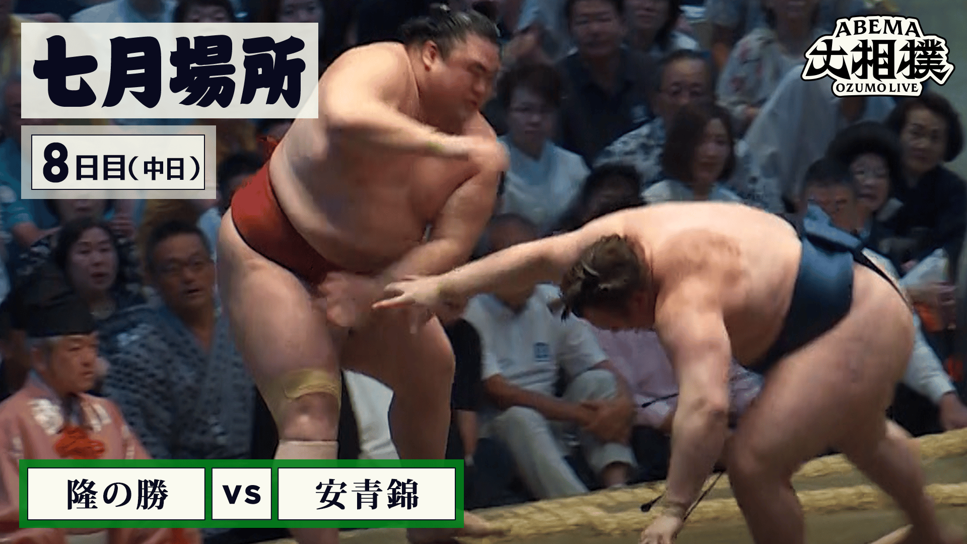 アクション解説!! 隆の勝(前頭1)vs安青錦(関脇)|7月場所 中日(8日目
