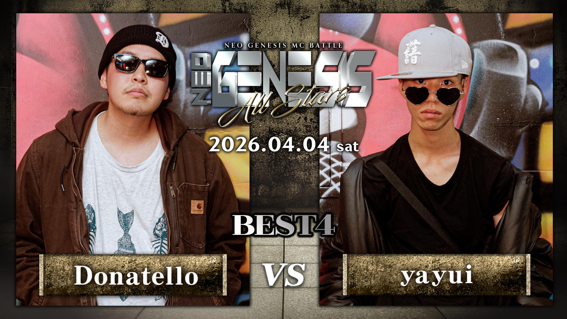 NEO GENESIS - 2026.4/4 ALL STARS at 渋谷HARLEM - Donatello vs