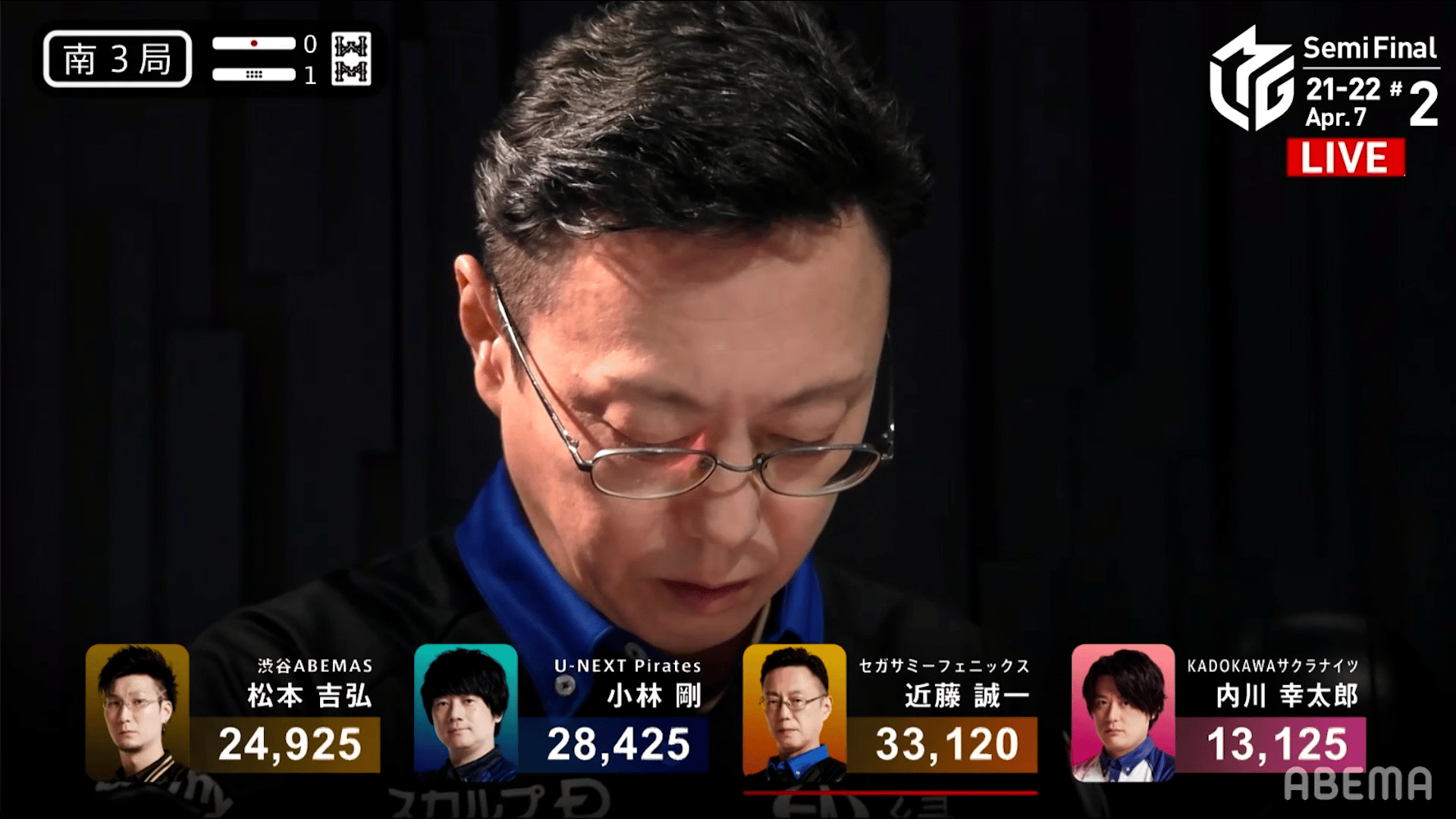 4/7 2G南3-1 親が流れたら絶体絶命!チームを背負った近藤が渾身のリーチ!