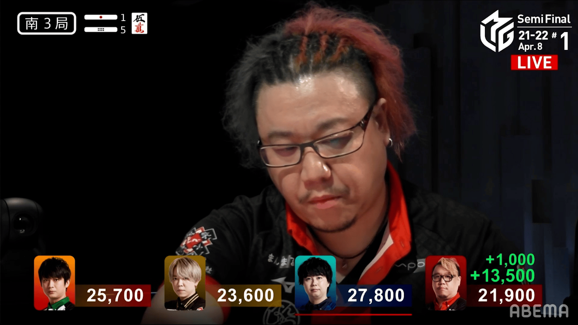 4/8 1G南3-5 松ヶ瀬の繊細なる選択。ど真ん中ドラ待ちでもダマテンで見事に跳満を物にする!