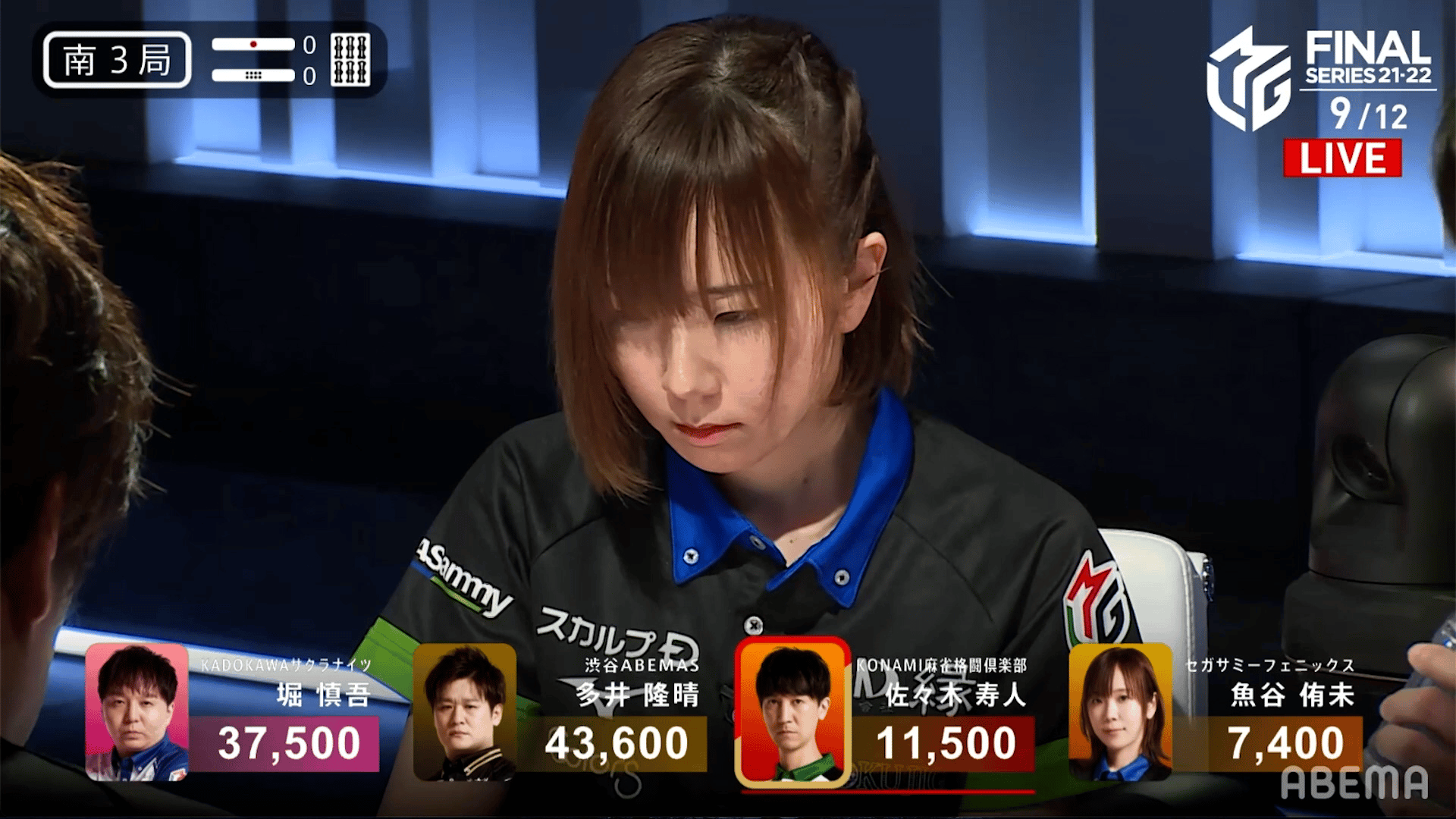 4/25 1G南3 マークが厳しいフェニックス魚谷に役満配牌!そして大逆転手”小四喜”を聴牌!!