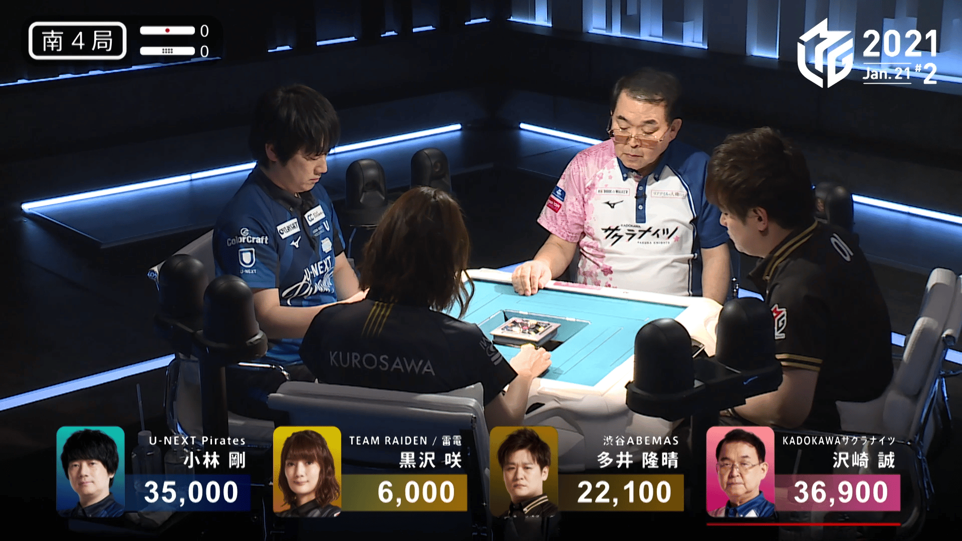 Mリーグ - ベストコレクション - 沢崎誠:1/21 2G南4 仕掛け合戦!狙った