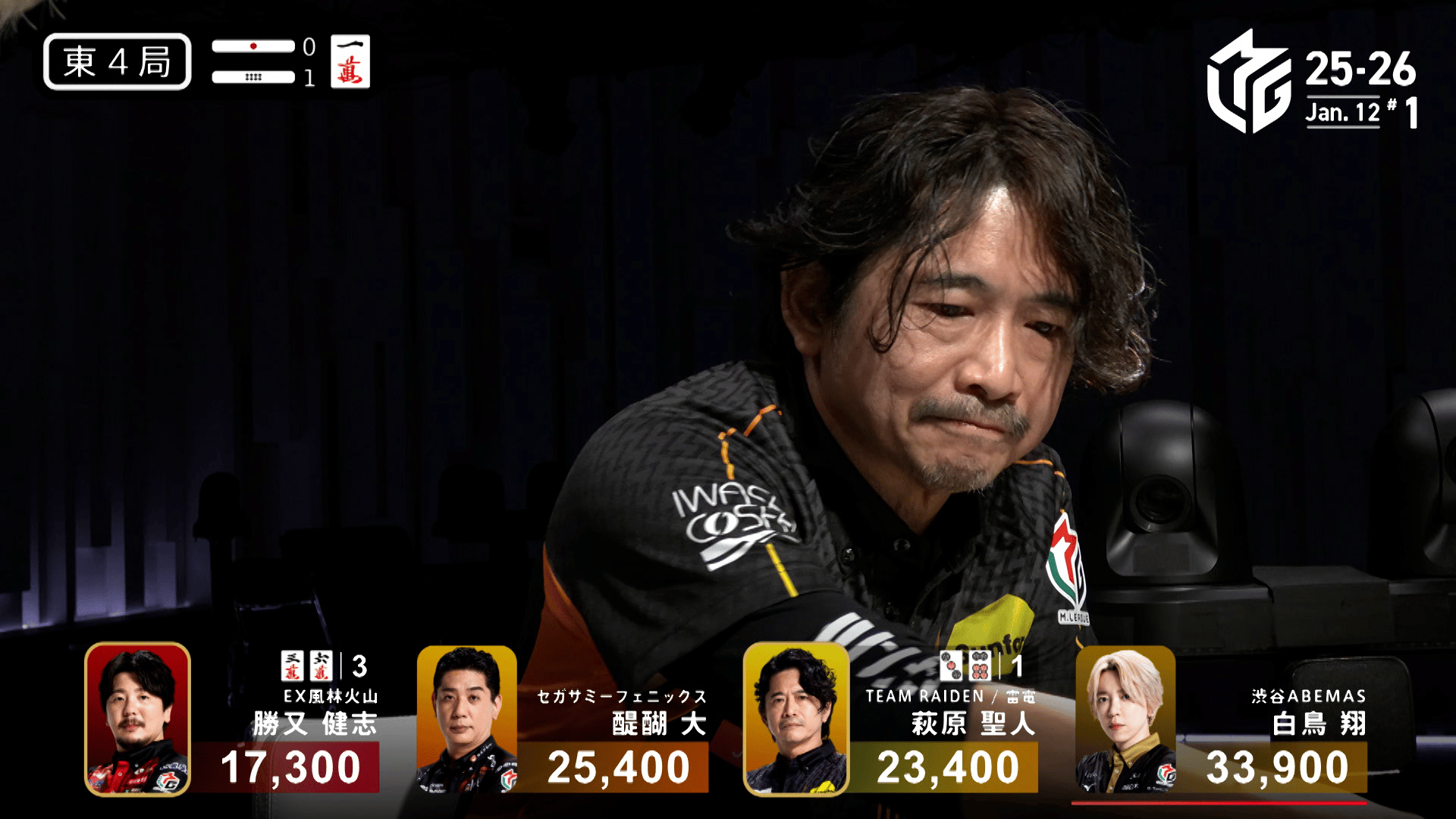 Mリーグ - ベストコレクション - 萩原聖人:1/12 1G 東4-1 ここまで来