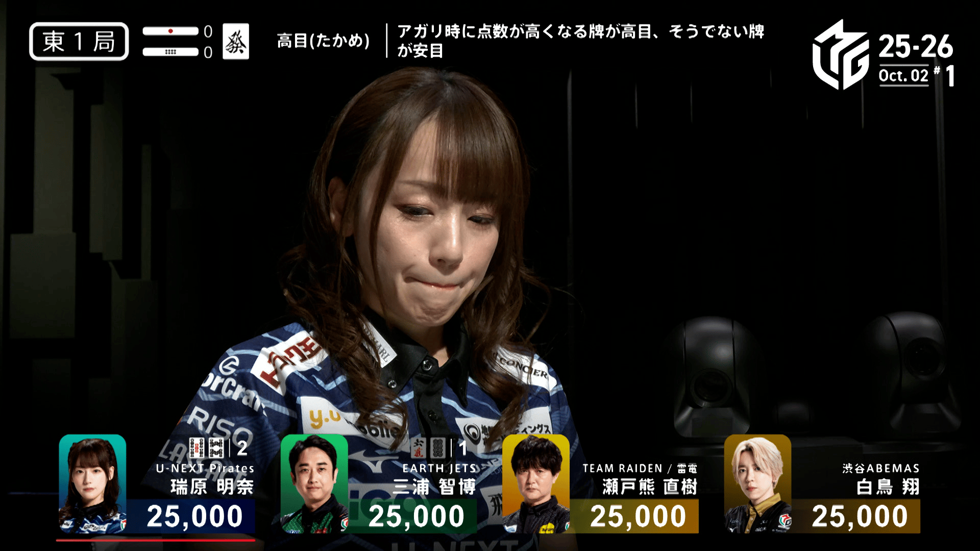 Mリーグ - ベストコレクション - 瑞原明奈:10/2 1G 東1 驚天動地