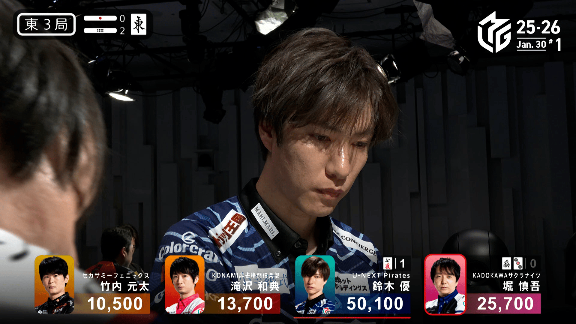 Mリーグ - ベストコレクション - 鈴木優:1/30 1G 東3-2 昨夜の屈辱