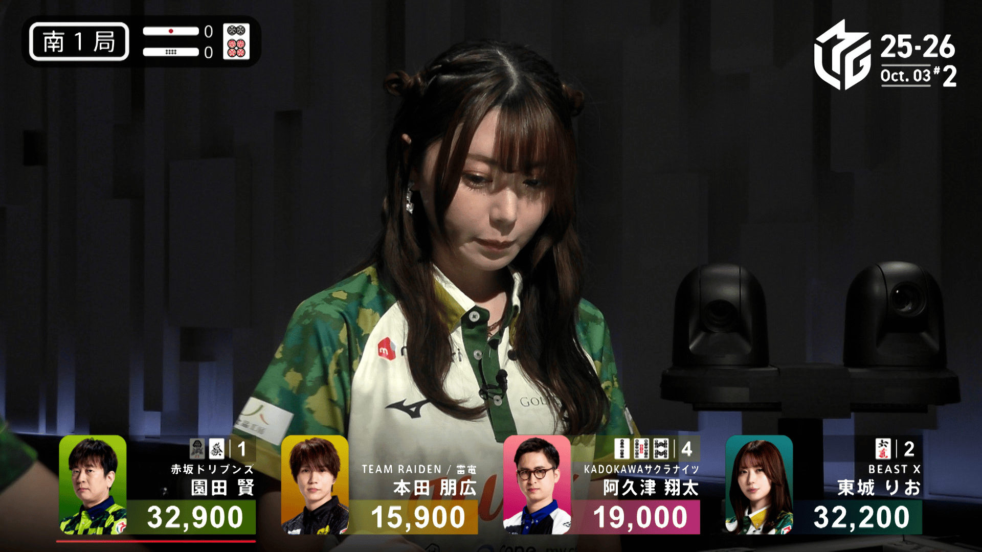 Mリーグ - ベストコレクション - 東城りお:10/3 2G 南1 ビーストX加入