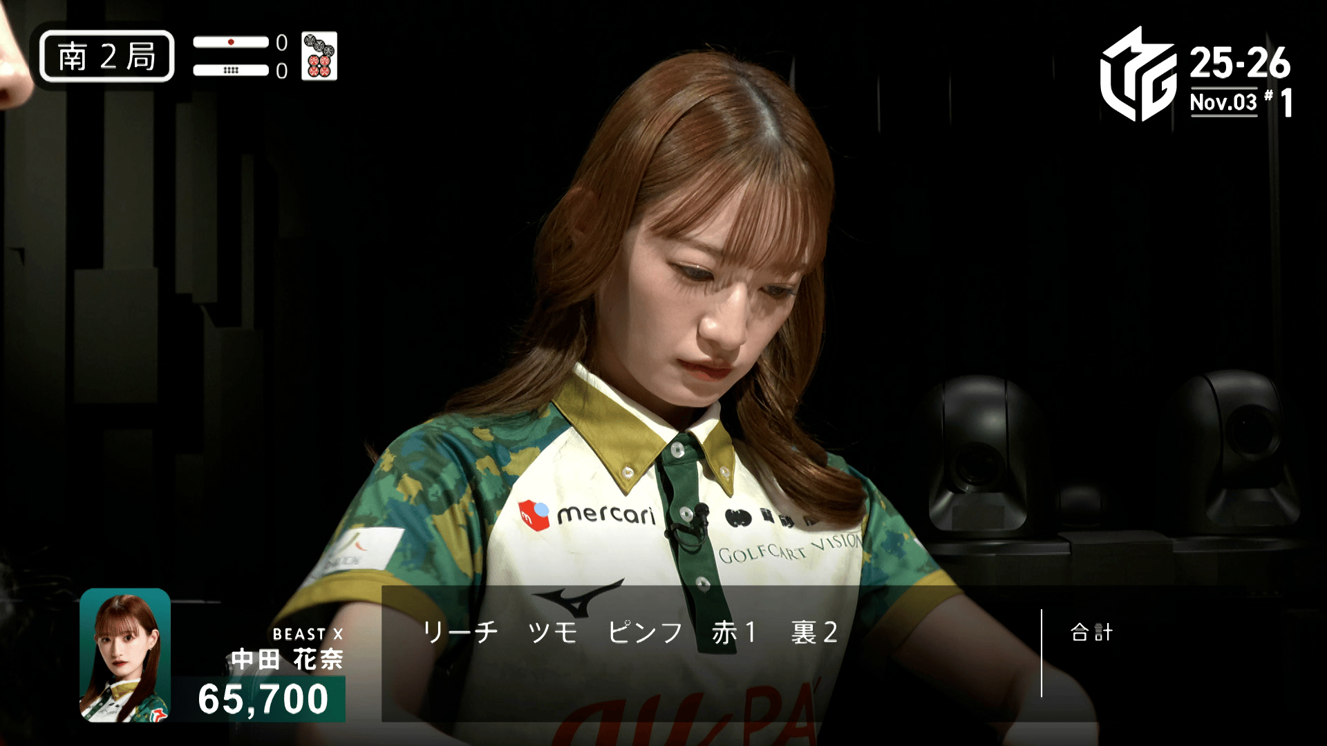 Mリーグ - ベストコレクション - 中田花奈:11/3 1G 南2 獅子奮迅の野生