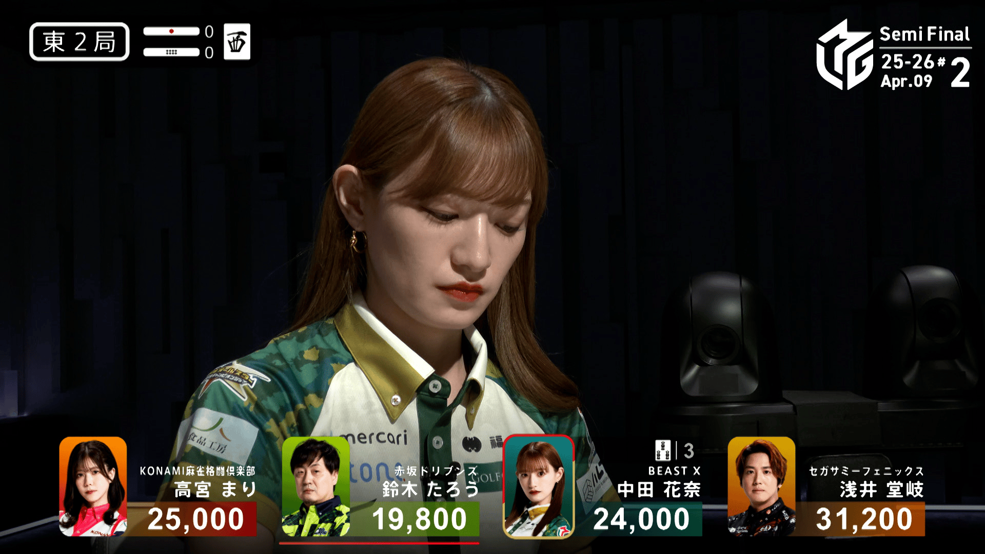 Mリーグ - ベストコレクション - 中田花奈:4/9 2G 東2 今期覚醒の勢い