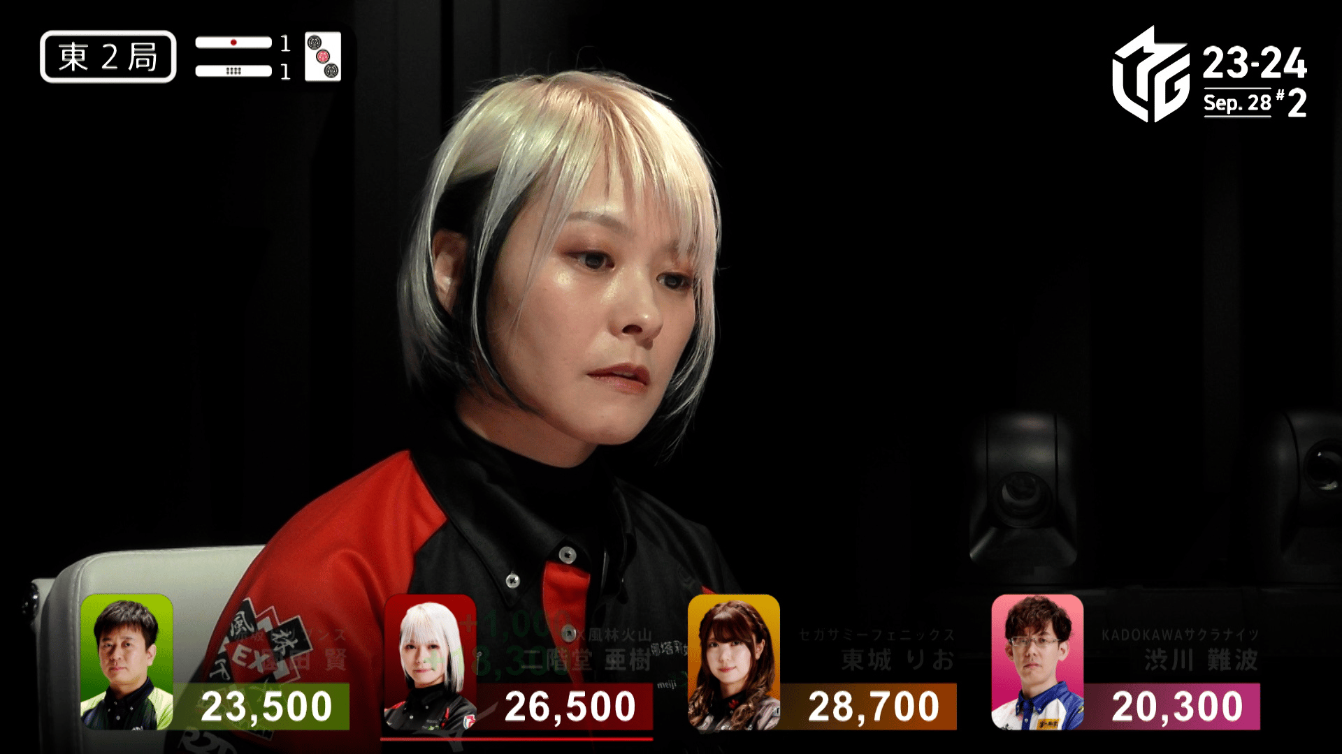 Mリーグ - ベストコレクション - 二階堂亜樹:9/28 2G 東2-1 いきなり