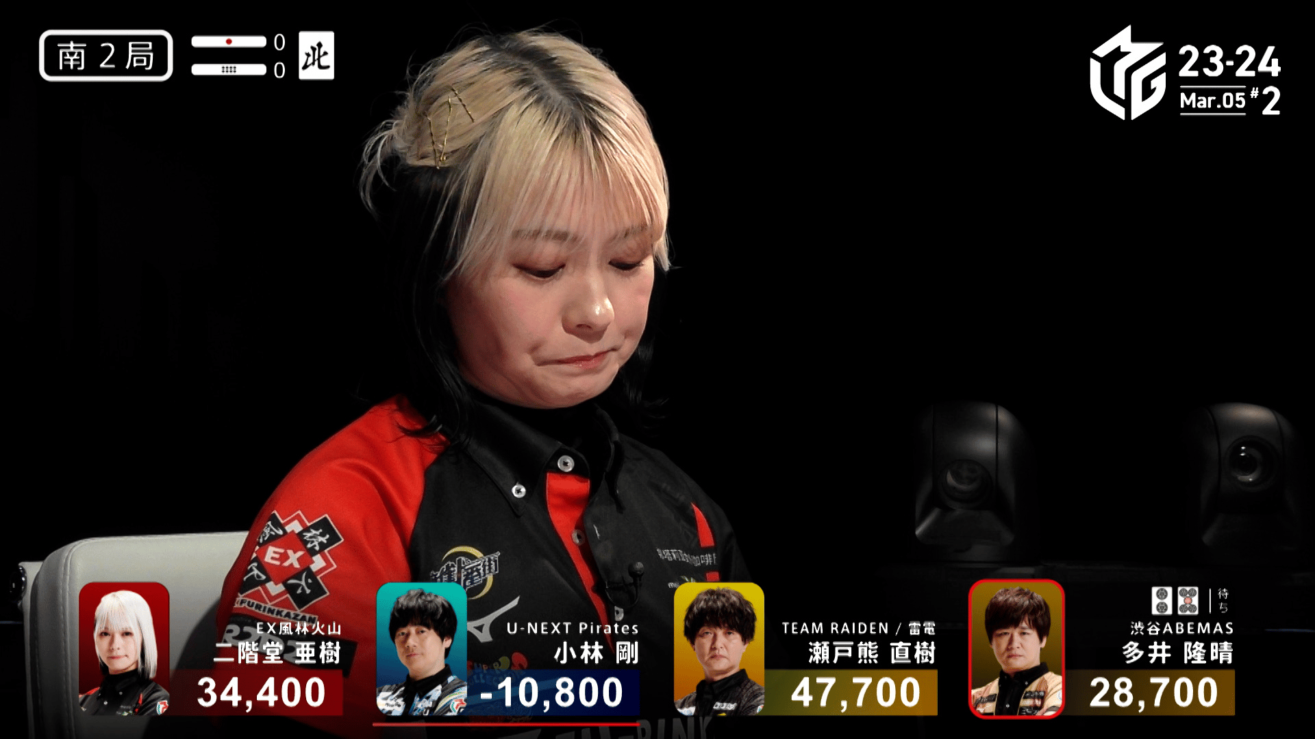 Mリーグ - ベストコレクション - 二階堂亜樹:3/5 2G 南2 受けの美学
