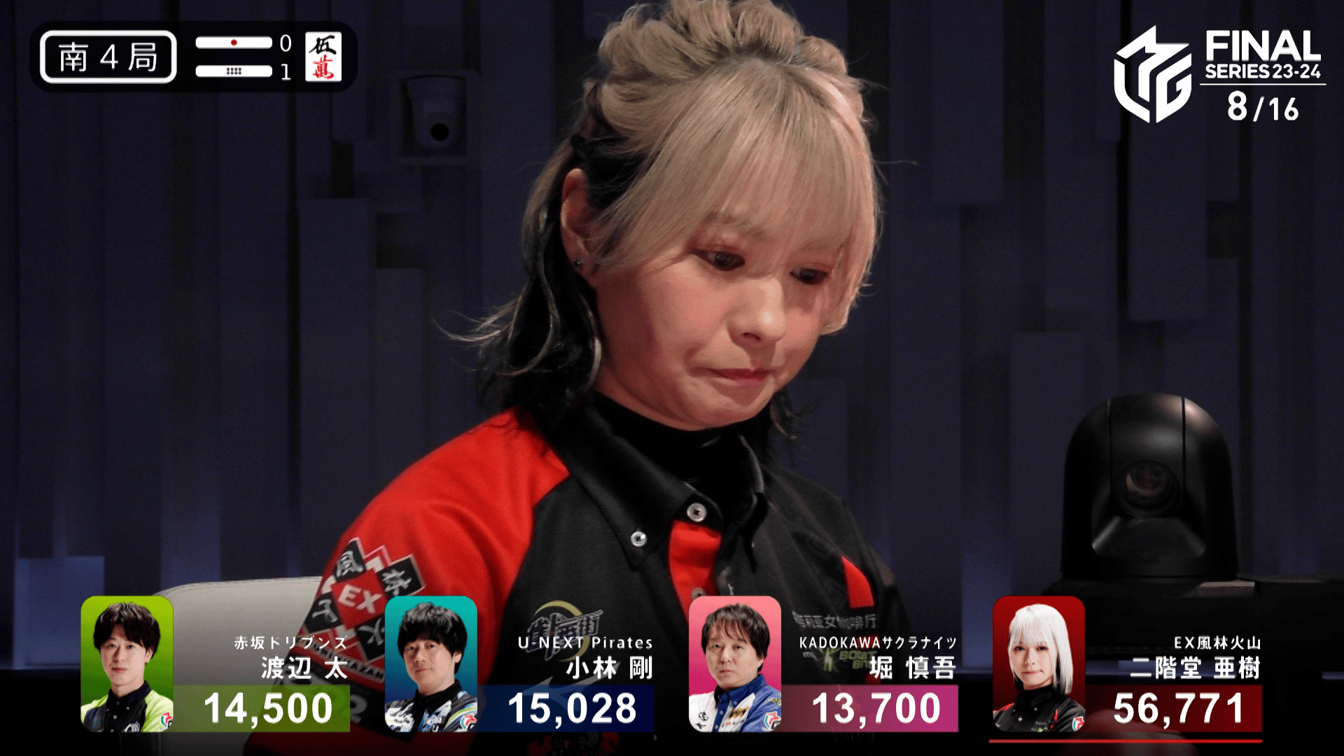 Mリーグ - ベストコレクション - 二階堂亜樹:5/10 2G 南4-1 大接戦から