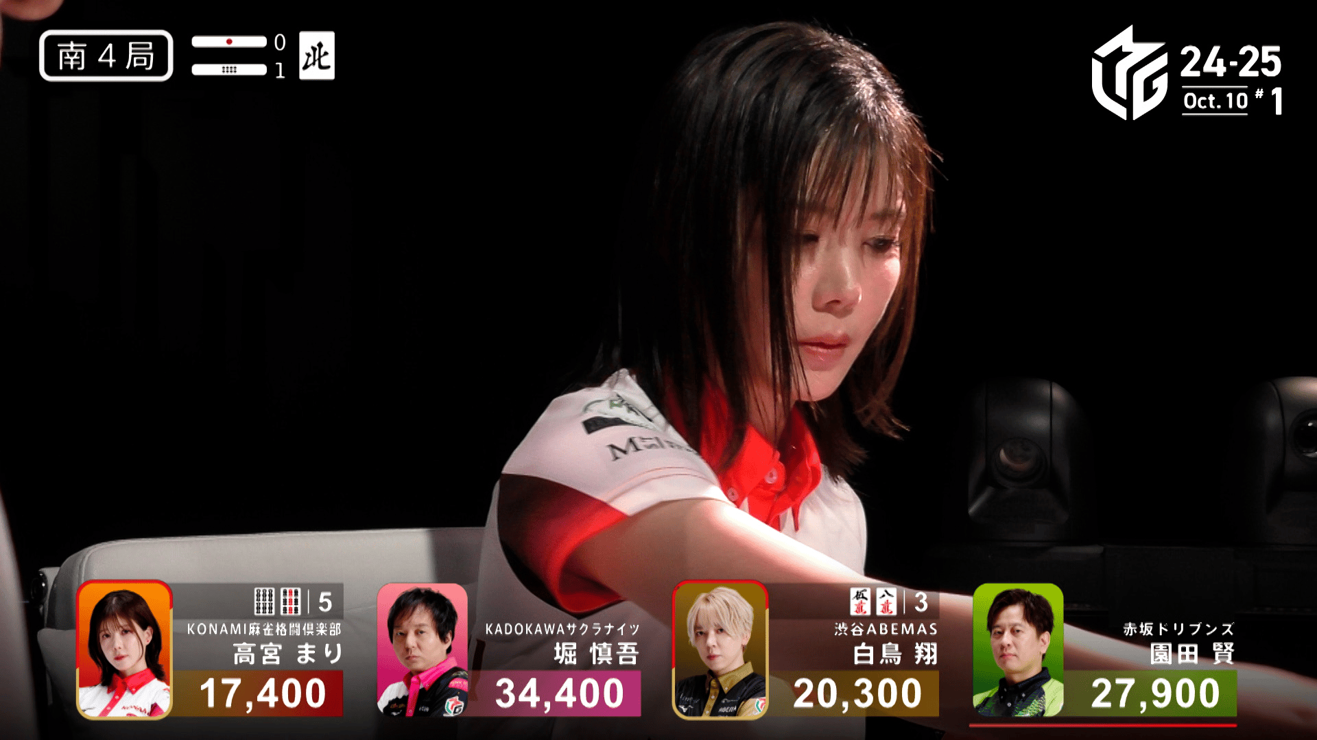 Mリーグ - ベストコレクション - 高宮まり:10/10 1G 南4-1 苦戦の鎖を