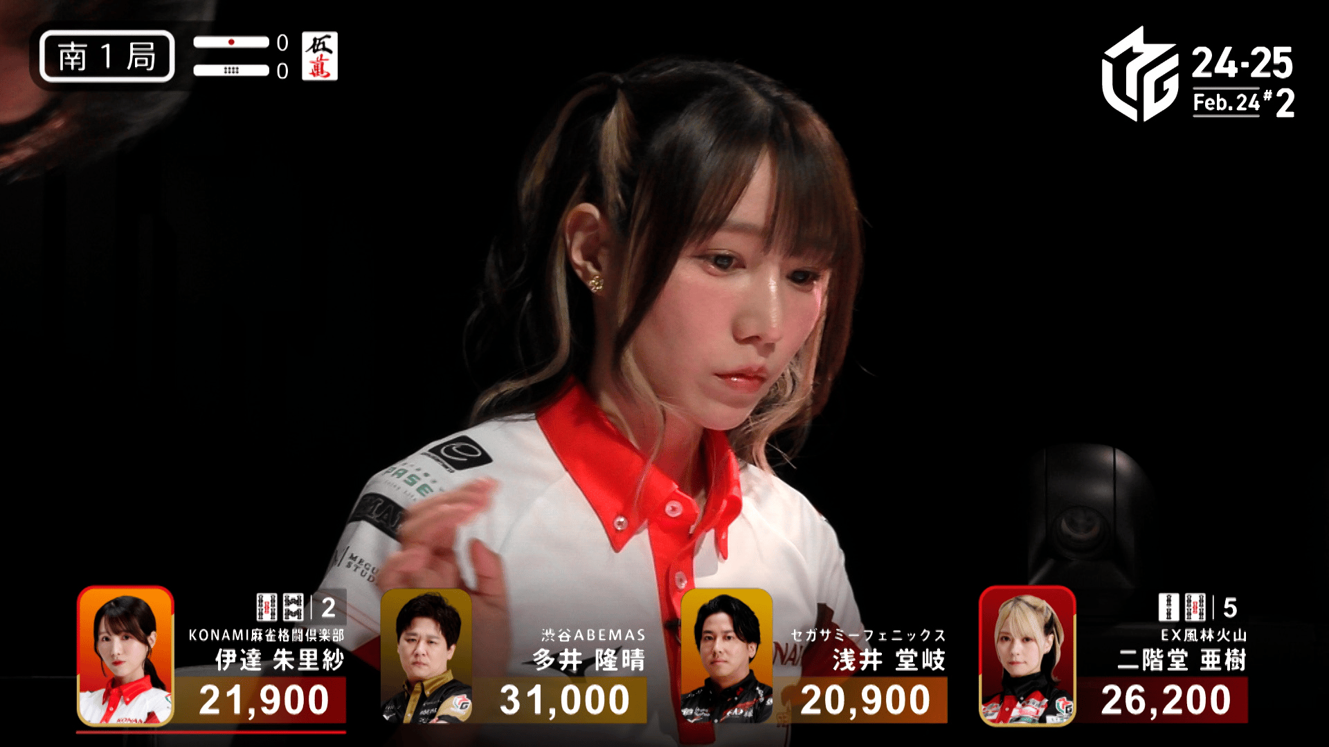 Mリーグ - ベストコレクション - 伊達朱里紗:2/24 2G 南1 選ばれし者の