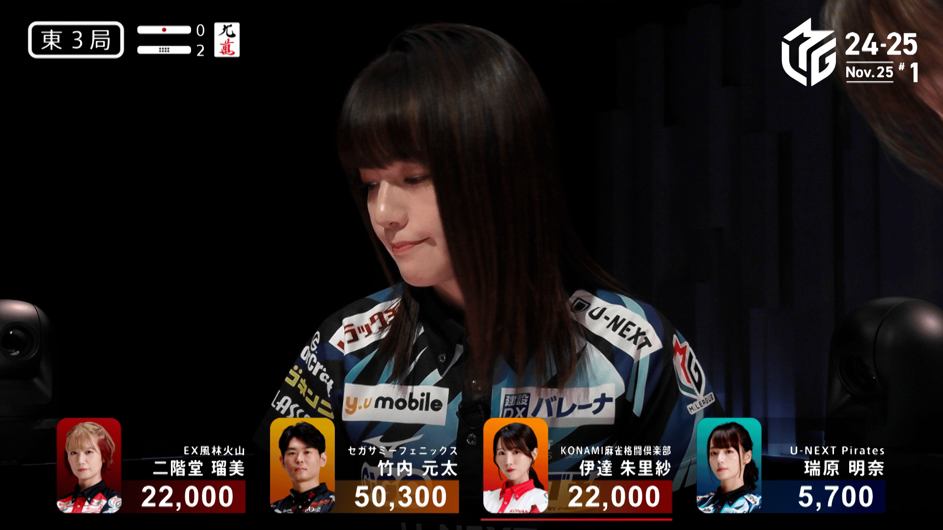 Mリーグ - ベストコレクション - 瑞原明奈:11/25 1G 東3-2 序盤の失点