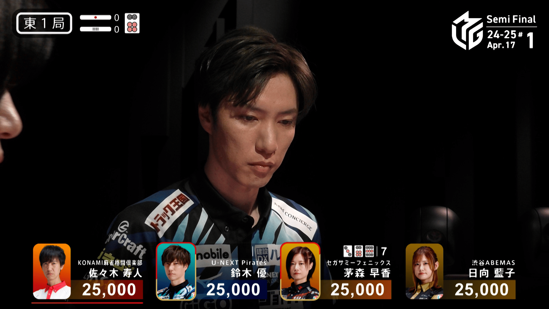 Mリーグ - ベストコレクション - 鈴木優:5/12 2G 東4-1 風は力で