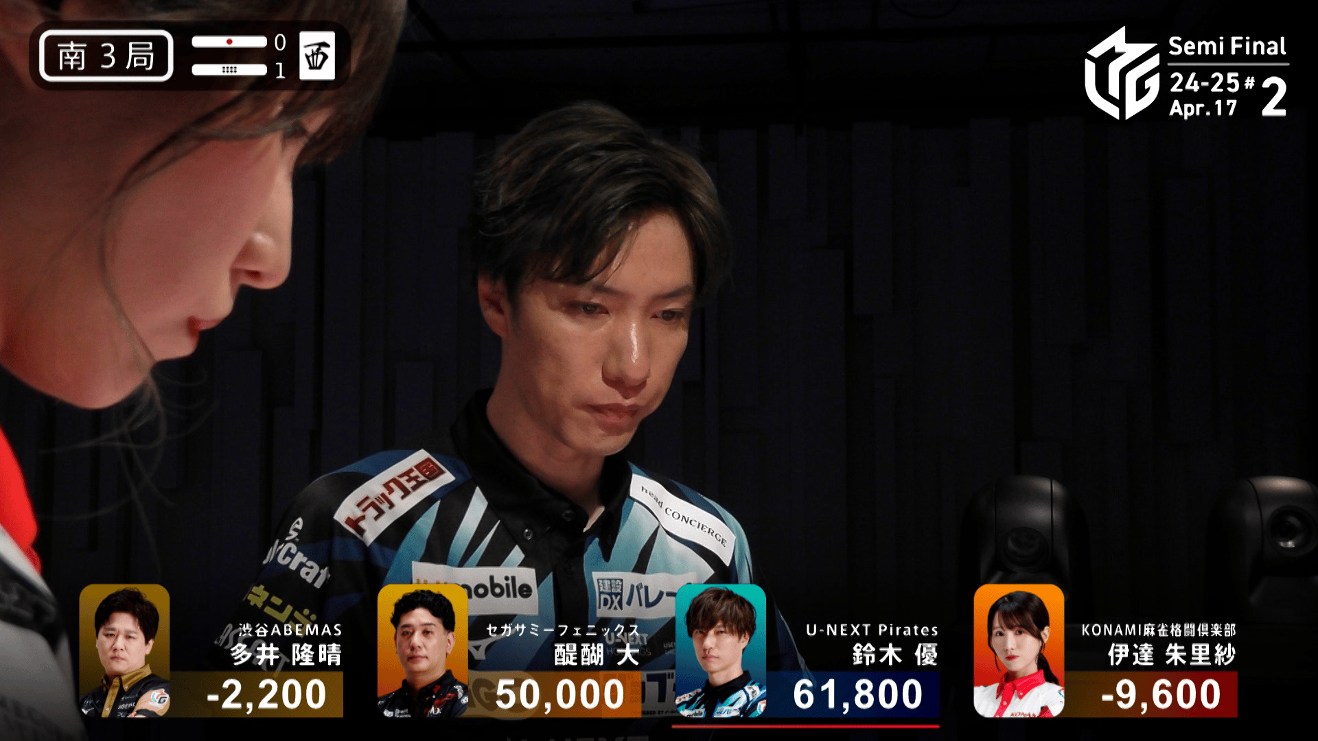 Mリーグ - ベストコレクション - 鈴木優:4/17 2G 南3-1 歴代MVP対決は