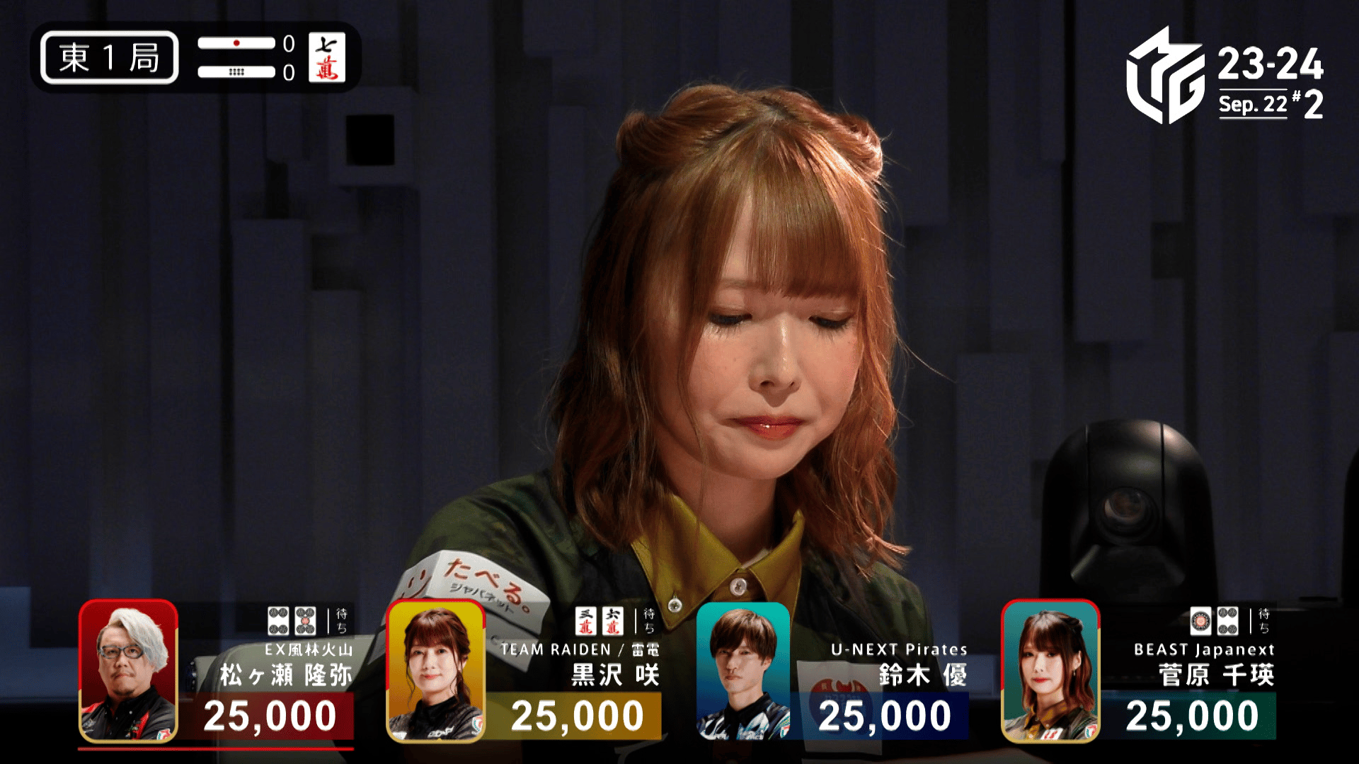 Mリーグ - ベストコレクション - 菅原千瑛:9/22 2G 東1 デビュー戦