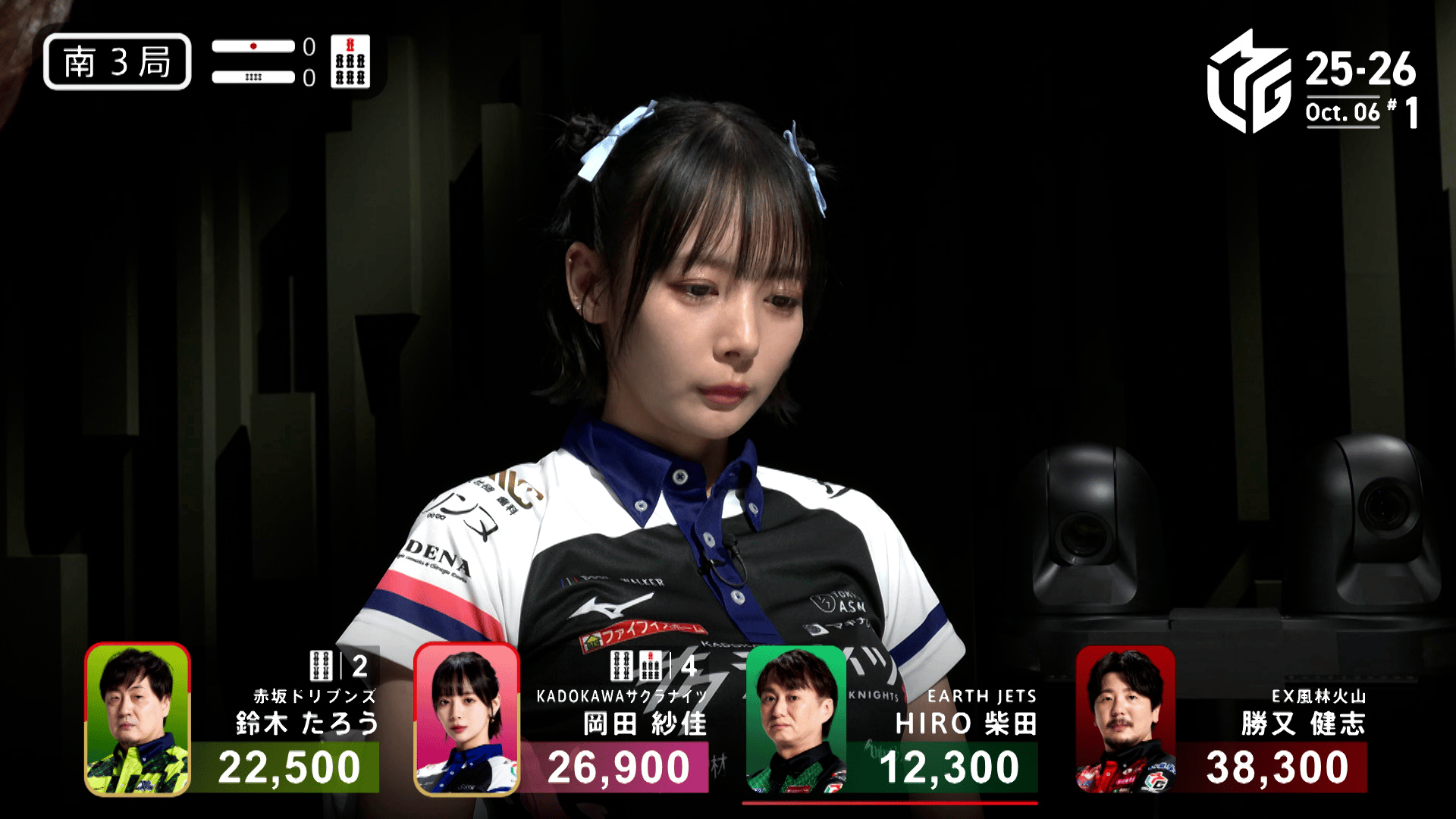 Mリーグ - ベストコレクション - 岡田紗佳:10/6 1G 南3 トップへの挑戦