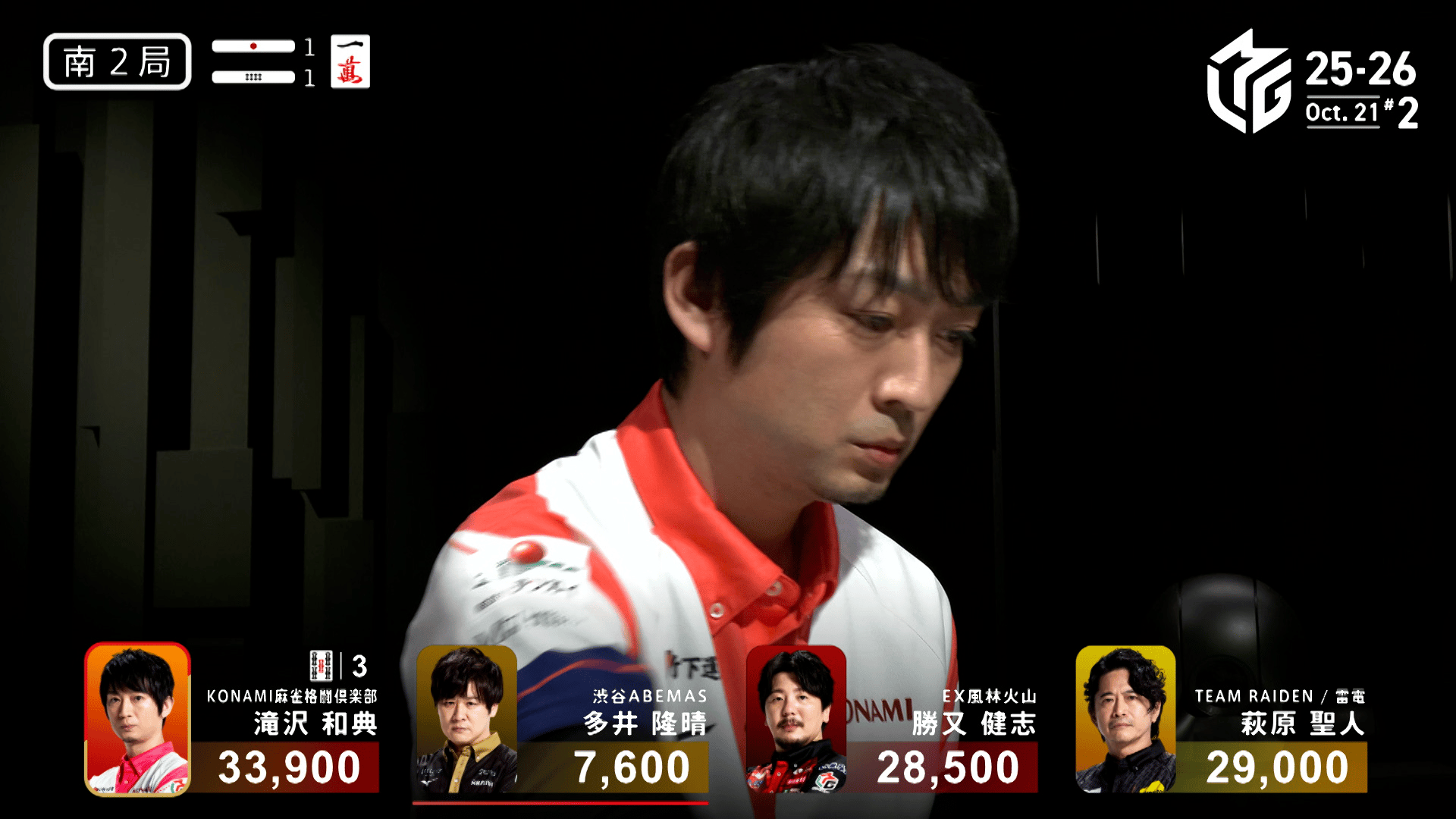 Mリーグ - ベストコレクション - 滝沢和典:10/21 2G 南2-1 何かを確信