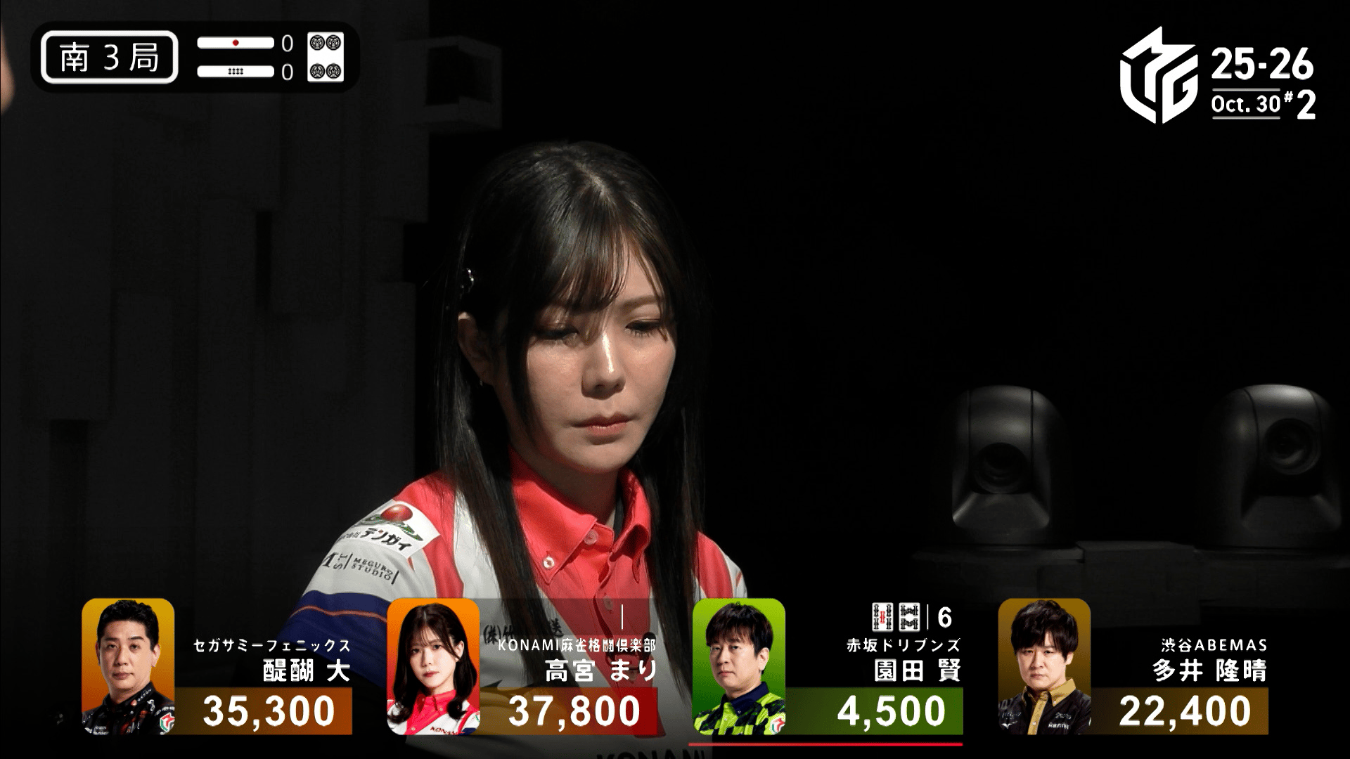 Mリーグ - ベストコレクション - 伊達朱里紗:10/3 2G 南3 東場の親番の