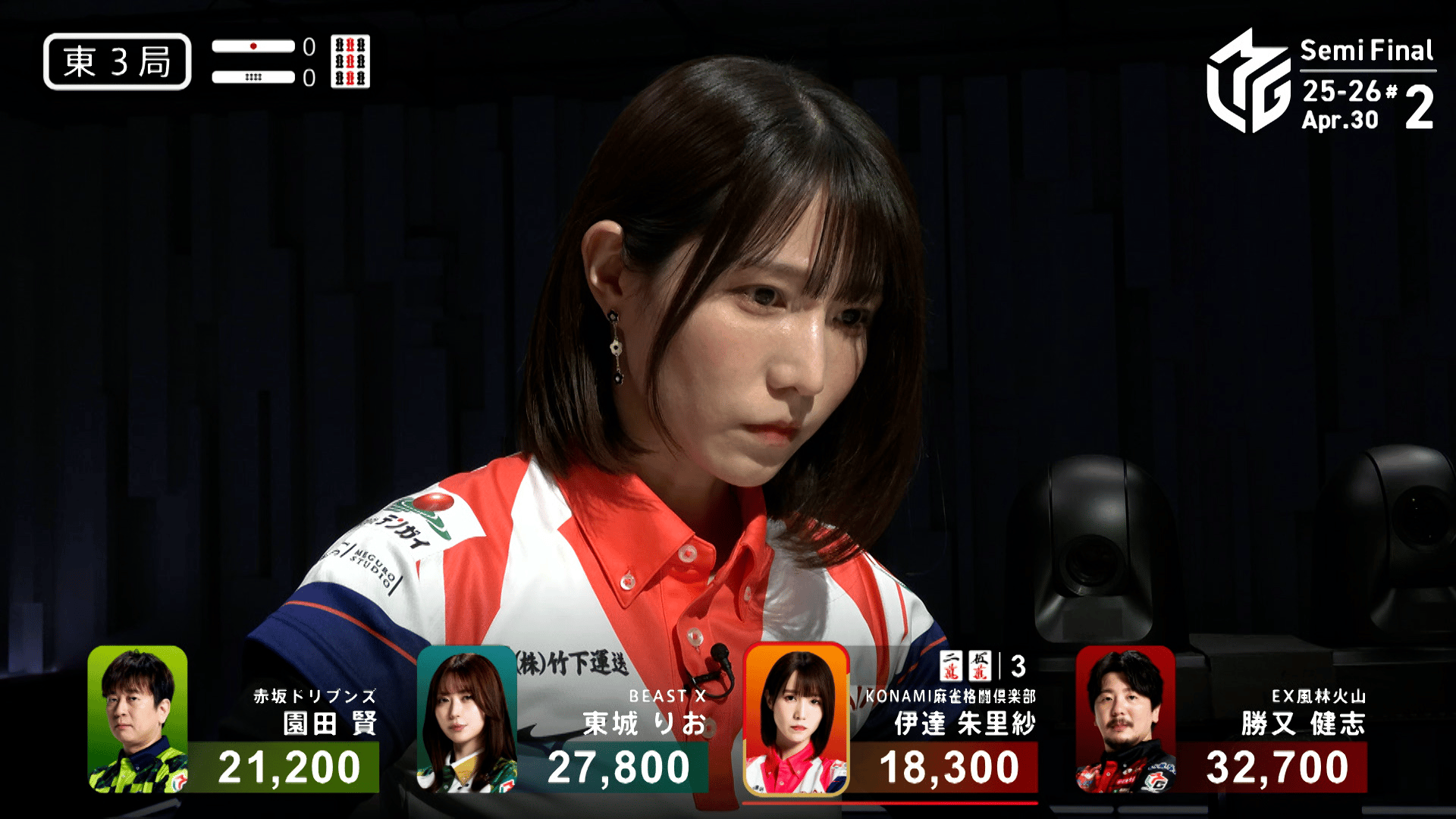 Mリーグ - ベストコレクション - 伊達朱里紗:4/30 2G 東3 セミ