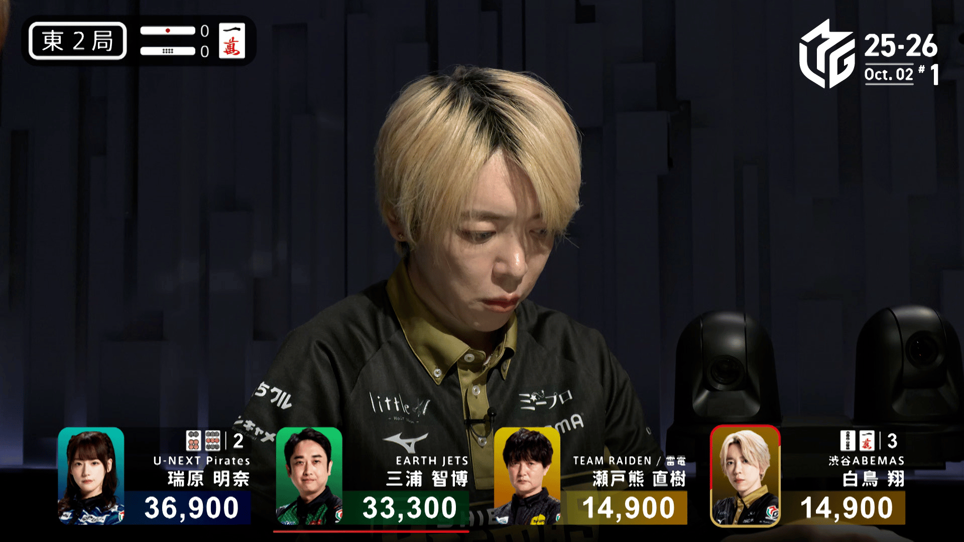 Mリーグ - ベストコレクション - 白鳥翔:10/2 1G 東2 ドラ重なり