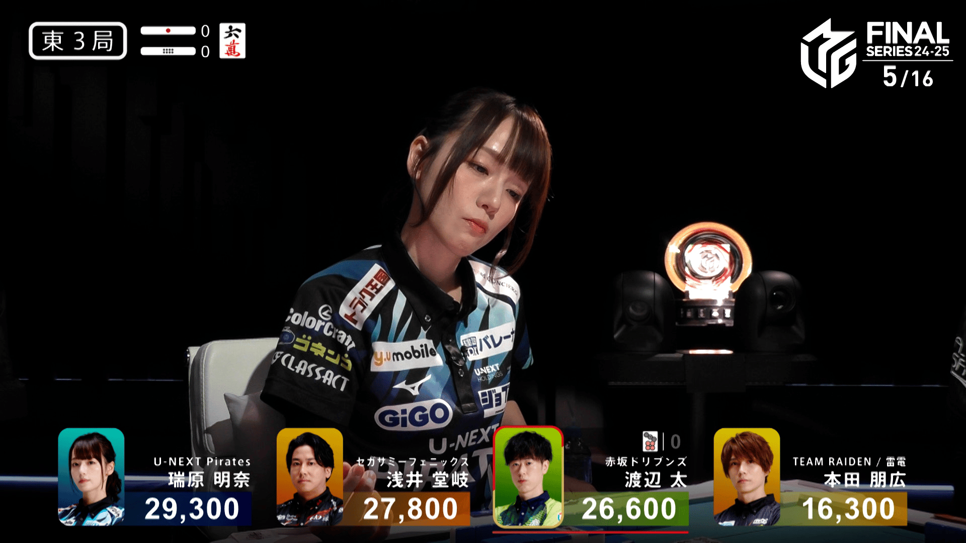 Mリーグ - 2024-25 - 【5月8日 第1試合】悩み顔も魅力的な瑞原