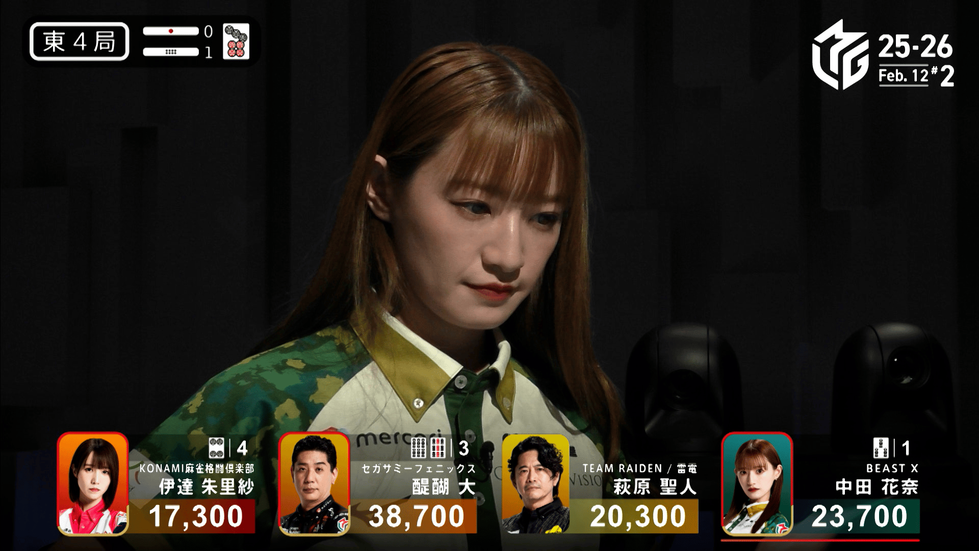 Mリーグ - 2025-26 - 【2月12日 第2試合】中田花奈:強烈ツモと凛々し