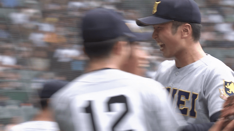 バーチャル高校野球 - 8.17 仙台育英 - 履正社 仙台育英・高橋煌稀選手 ストレートでピンチ切り抜け!