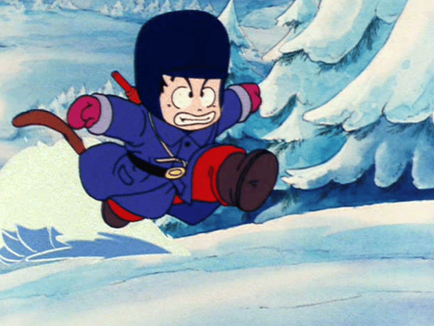 ドラゴンボールカードジングル村の少女スノと悟空ハートウォーミングシーン