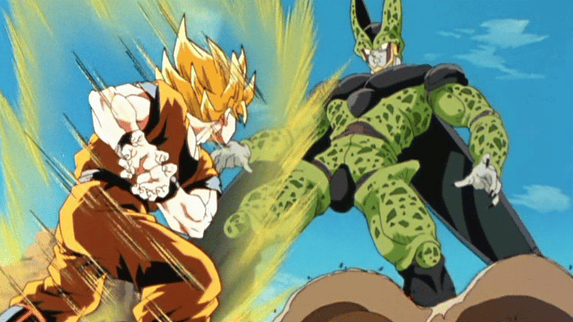 ドラゴンボール 悟空 VS セル セル画 背景付き（Yahoo