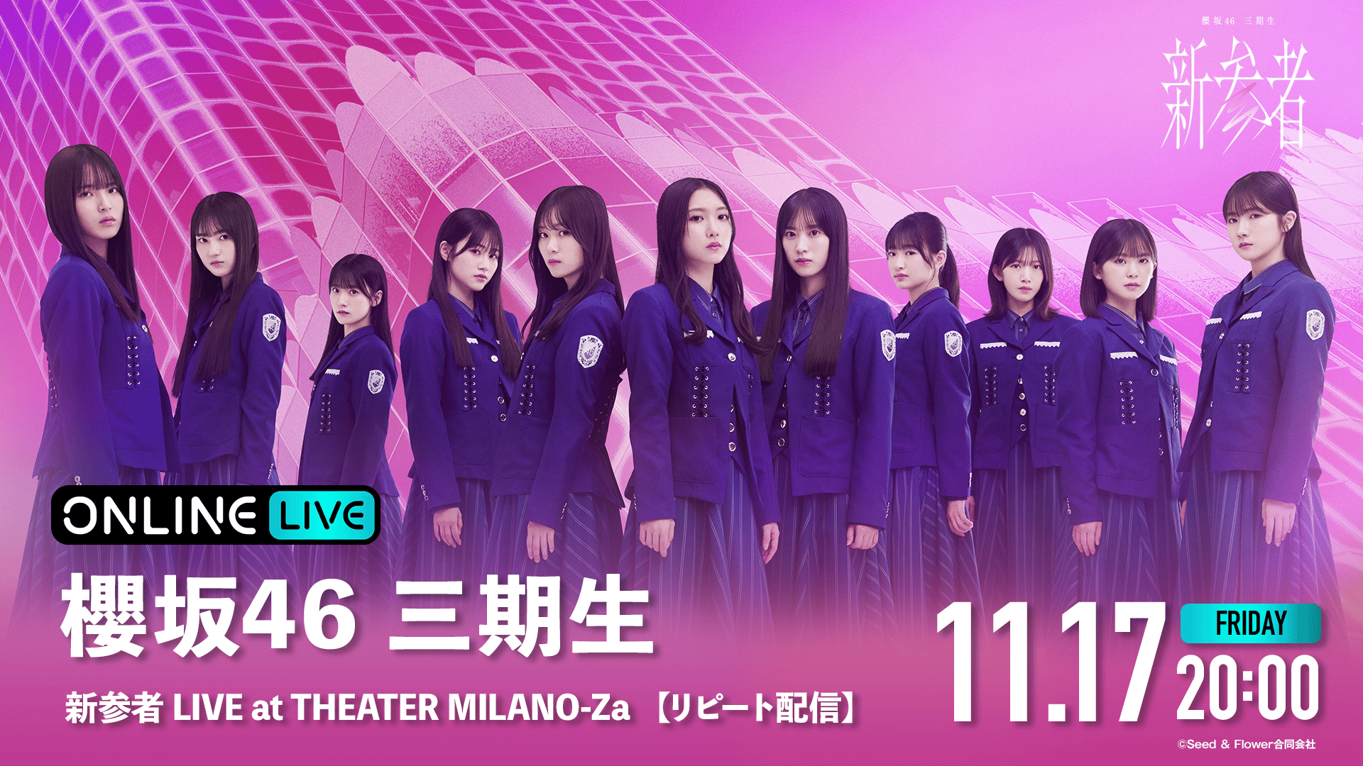 リピート 櫻坂46三期生「新参者 LIVE at THEATER MILANO-Za」11/12
