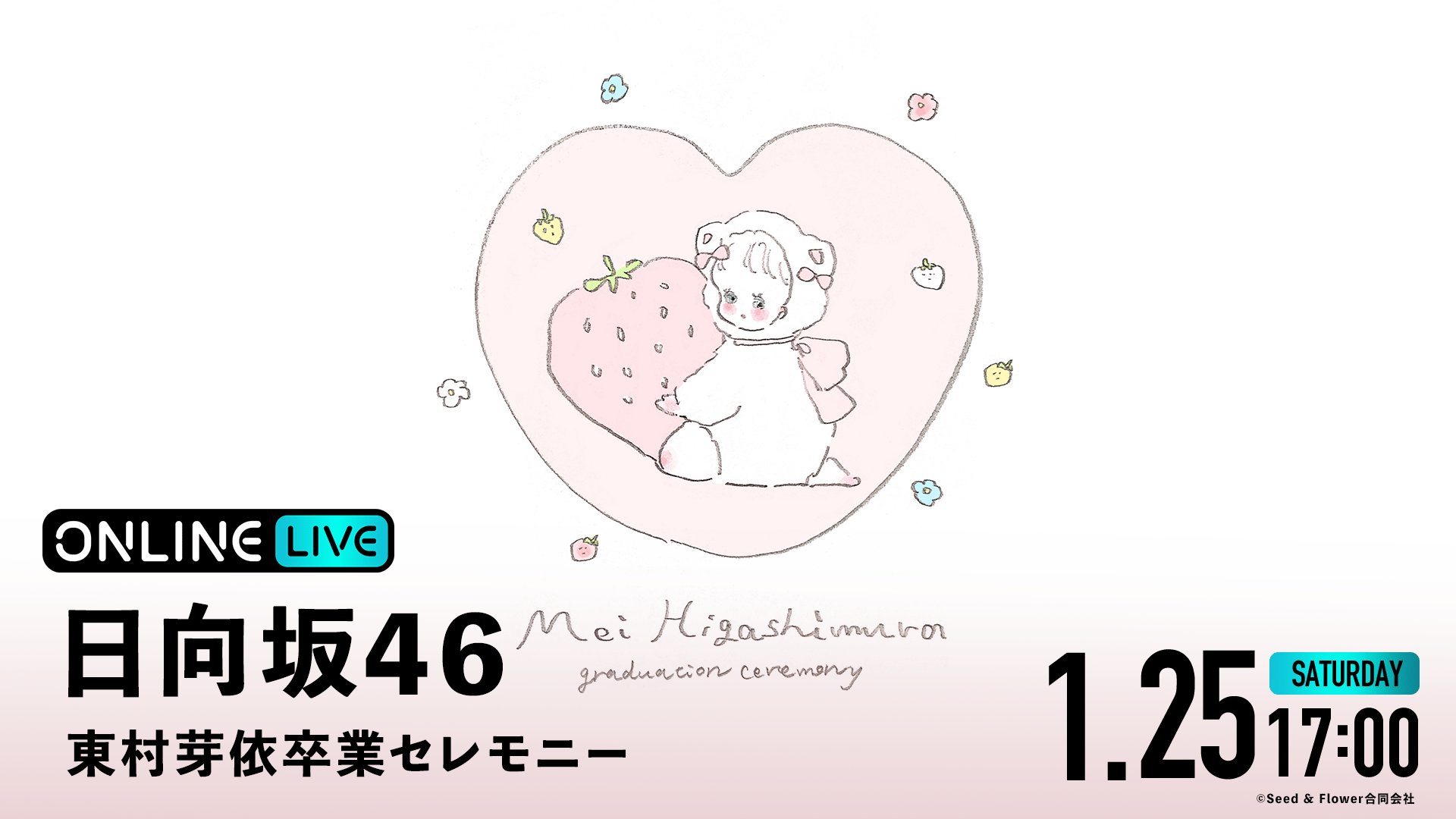 ♪新品未開封♪東村芽依卒業セレモニーめいちごパーカー 日向坂
