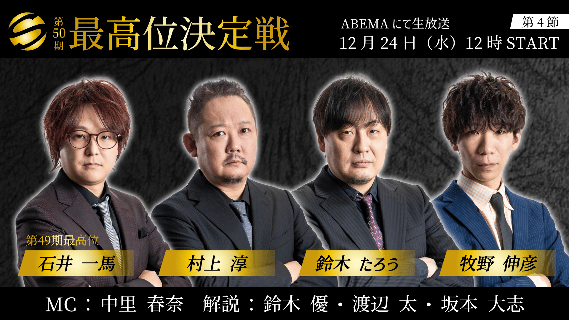 第50期最高位戦 - 最高位決定戦 - 第50期最高位決定戦 第4節 1回戦