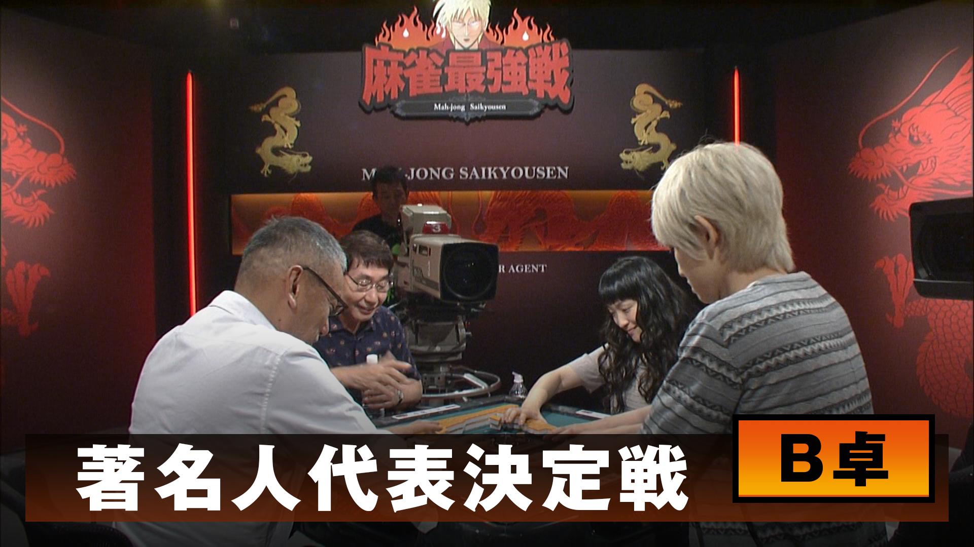麻雀最強戦 - 麻雀最強戦2015 - 麻雀最強戦2015著名人代表決定戦 B卓